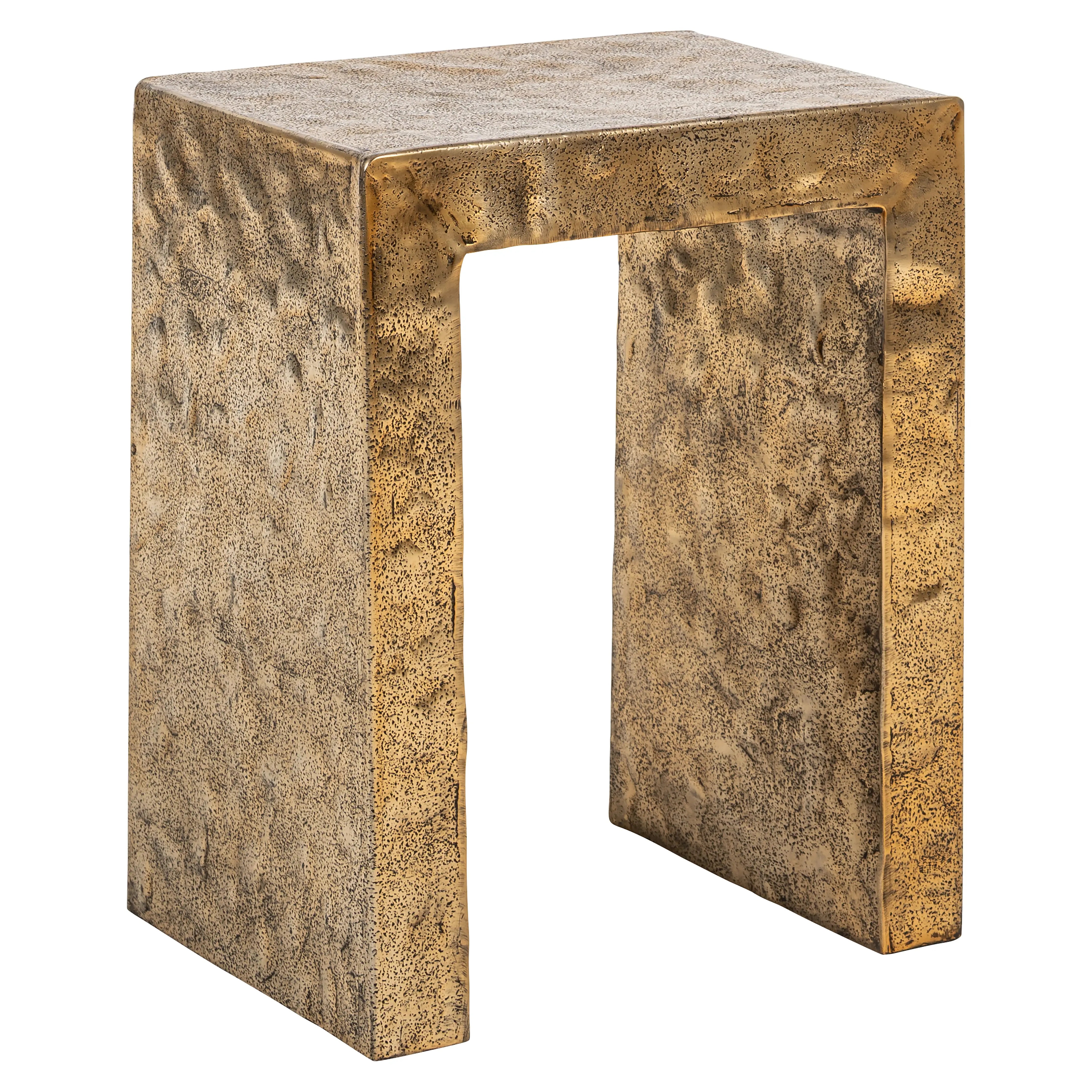 Richmond Interiors Novan End Table in Gold  Nicholas John Interiors