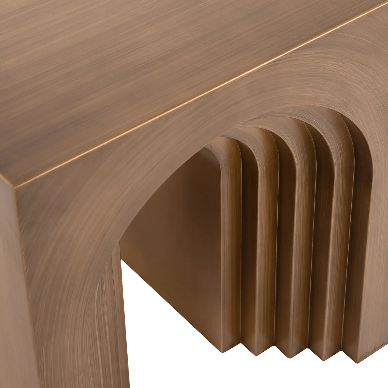 Richmond Interiors Vevey End Table in Brushed Gold  Nicholas John Interiors