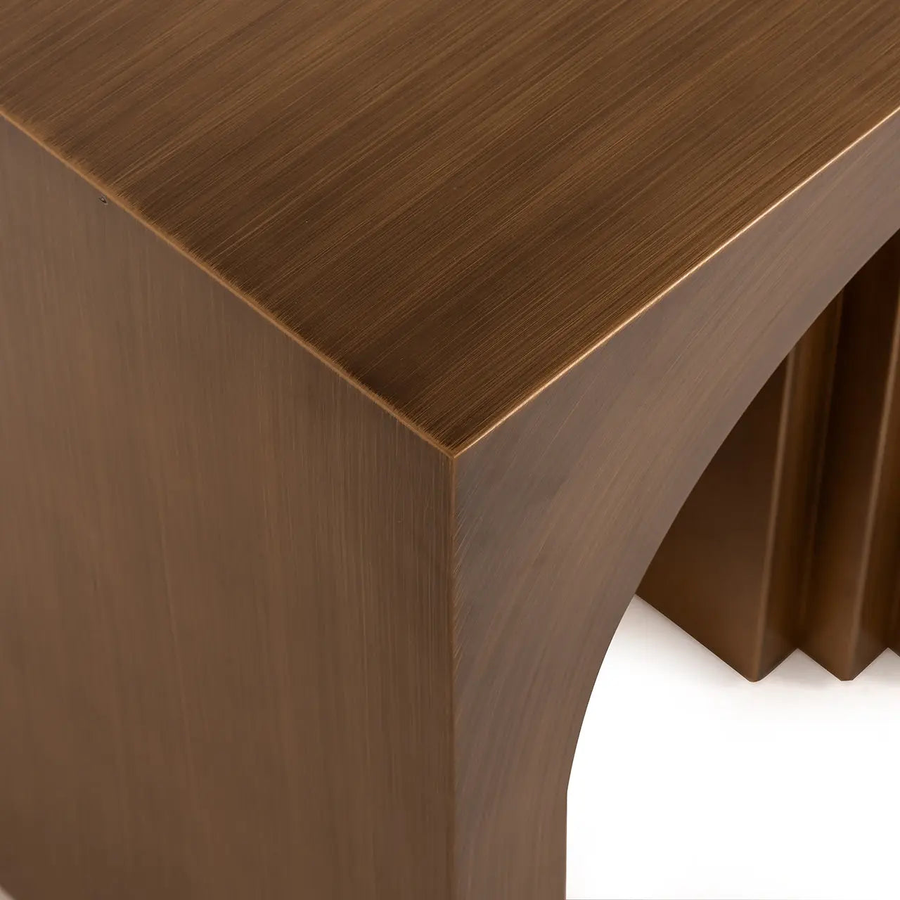 Richmond Interiors Vevey End Table in Brushed Gold  Nicholas John Interiors