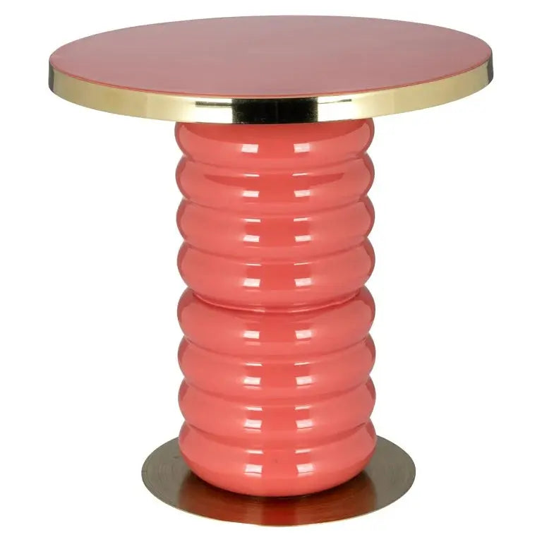 Richmond Interiors Shirin Side Table – Luxury Pink & Gold Accent  Nicholas John Interiors