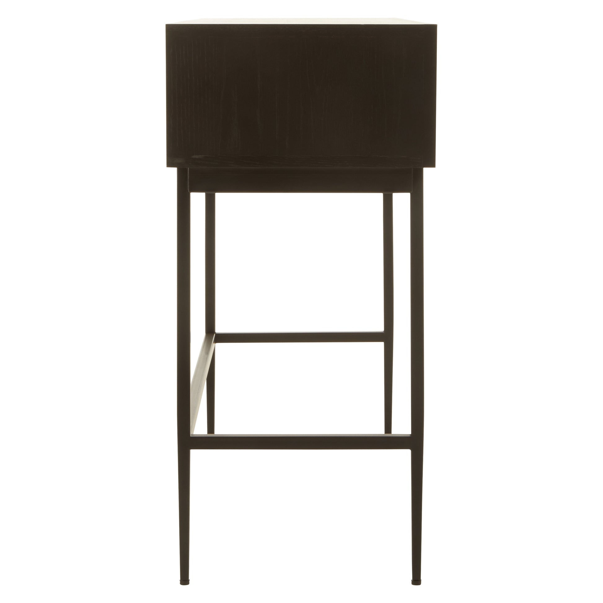 Azara Black Finish Console Table with 2 Drawers  Nicholas John Interiors