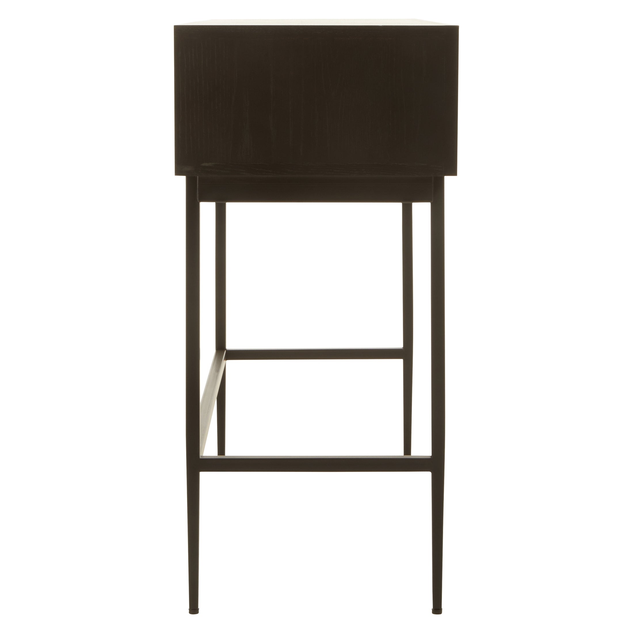 Azara Black Finish Console Table with 2 Drawers  Nicholas John Interiors