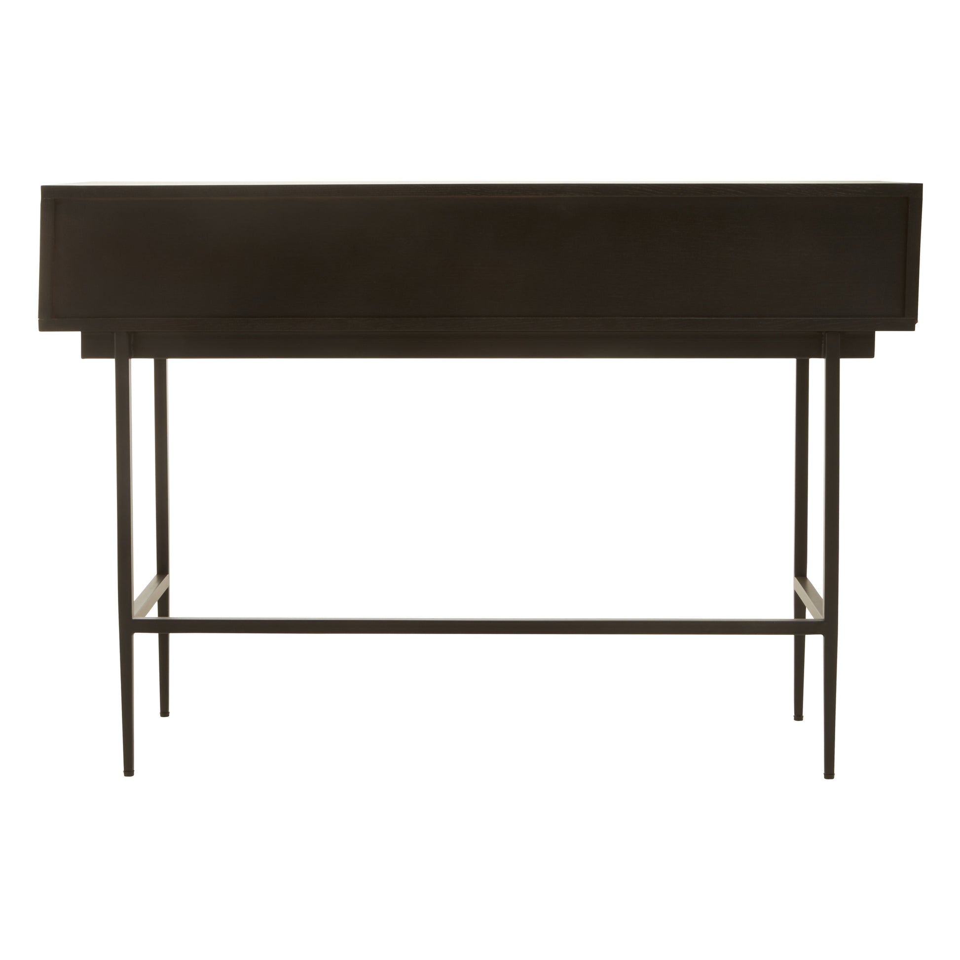 Azara Black Finish Console Table with 2 Drawers  Nicholas John Interiors