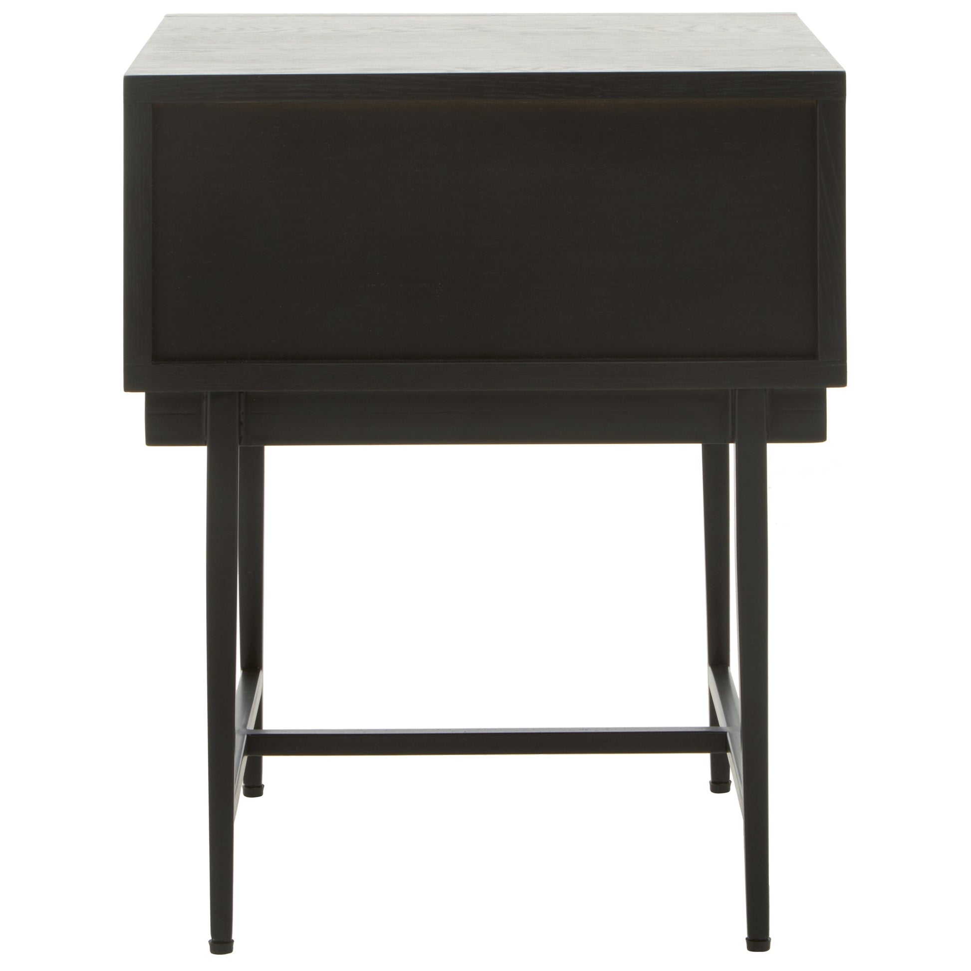 Azara Black Finish Side Table with 1 Drawer  Nicholas John Interiors