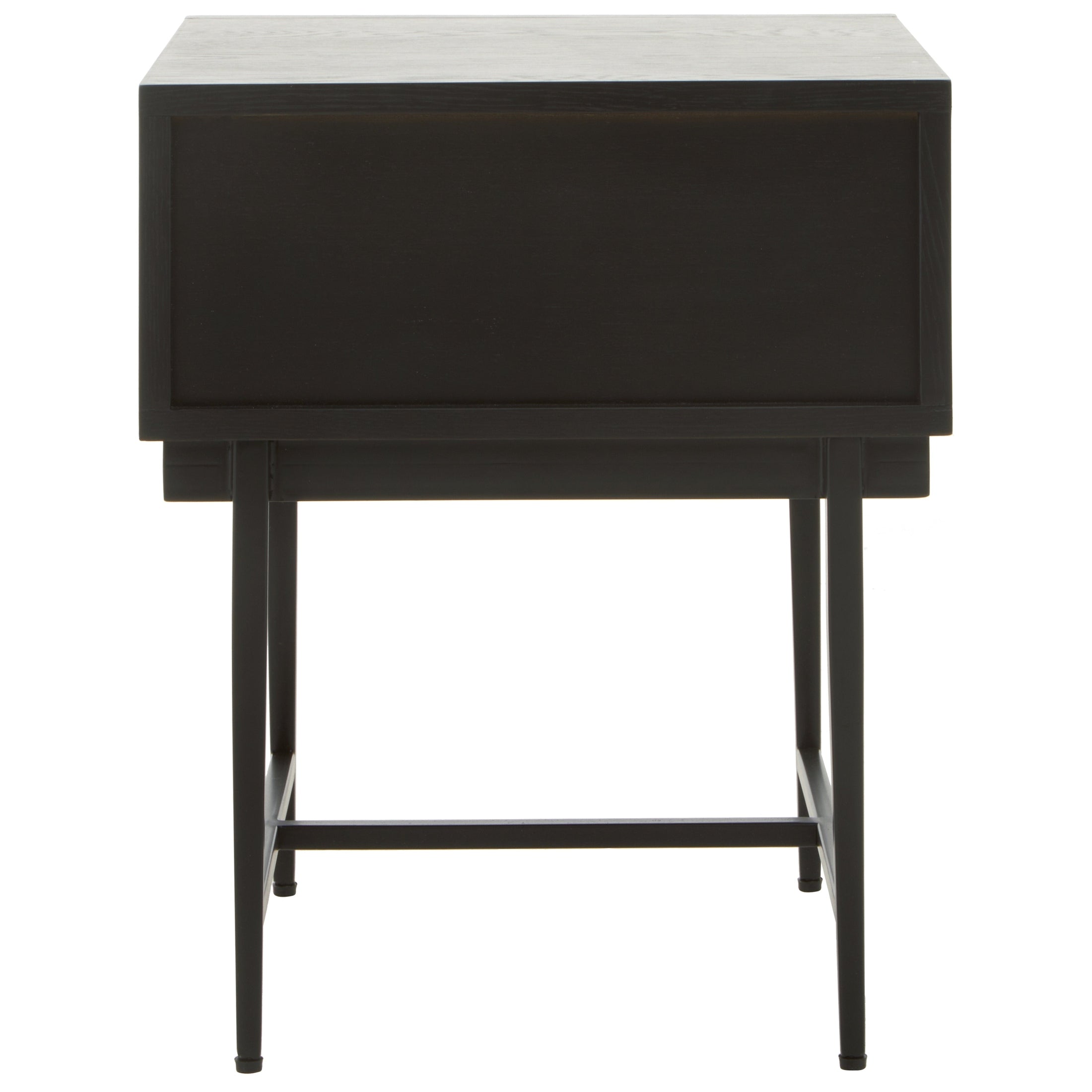 Azara Black Finish Side Table with 1 Drawer  Nicholas John Interiors