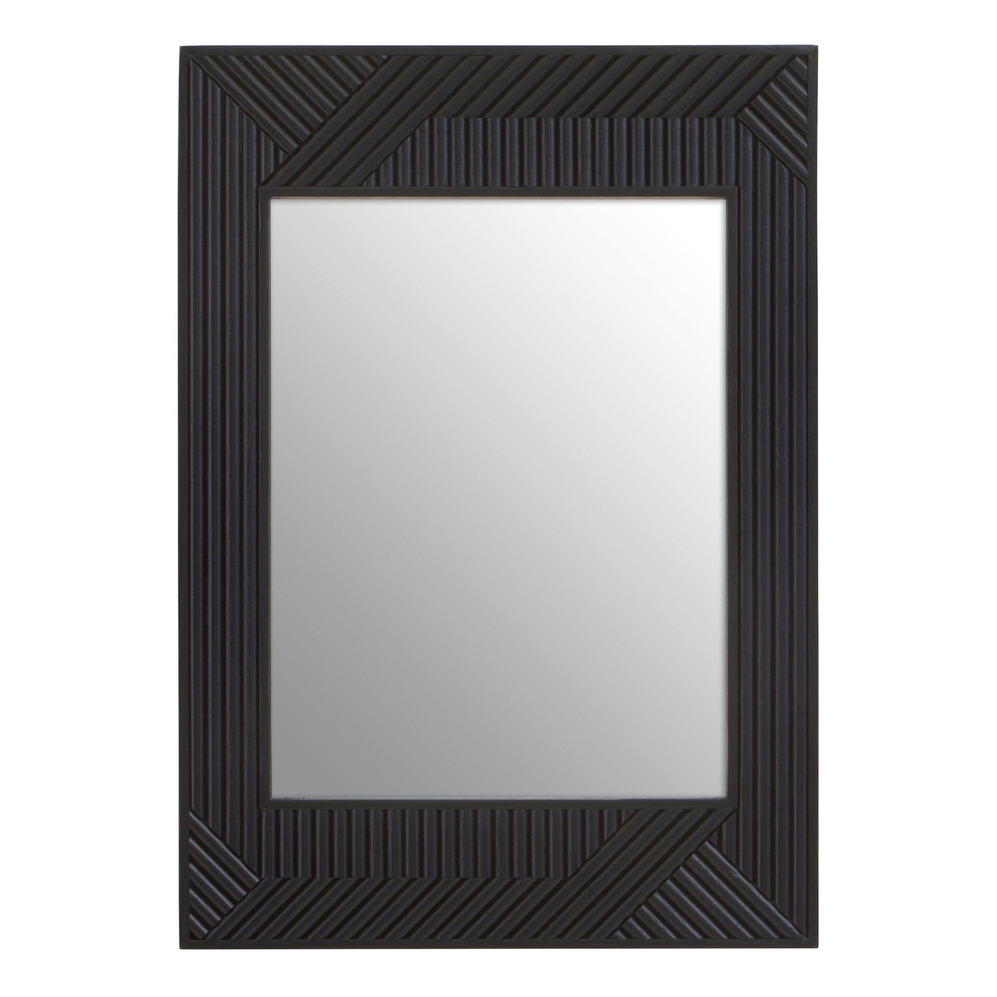 Azara Black Finish Wall Mirror  Nicholas John Interiors