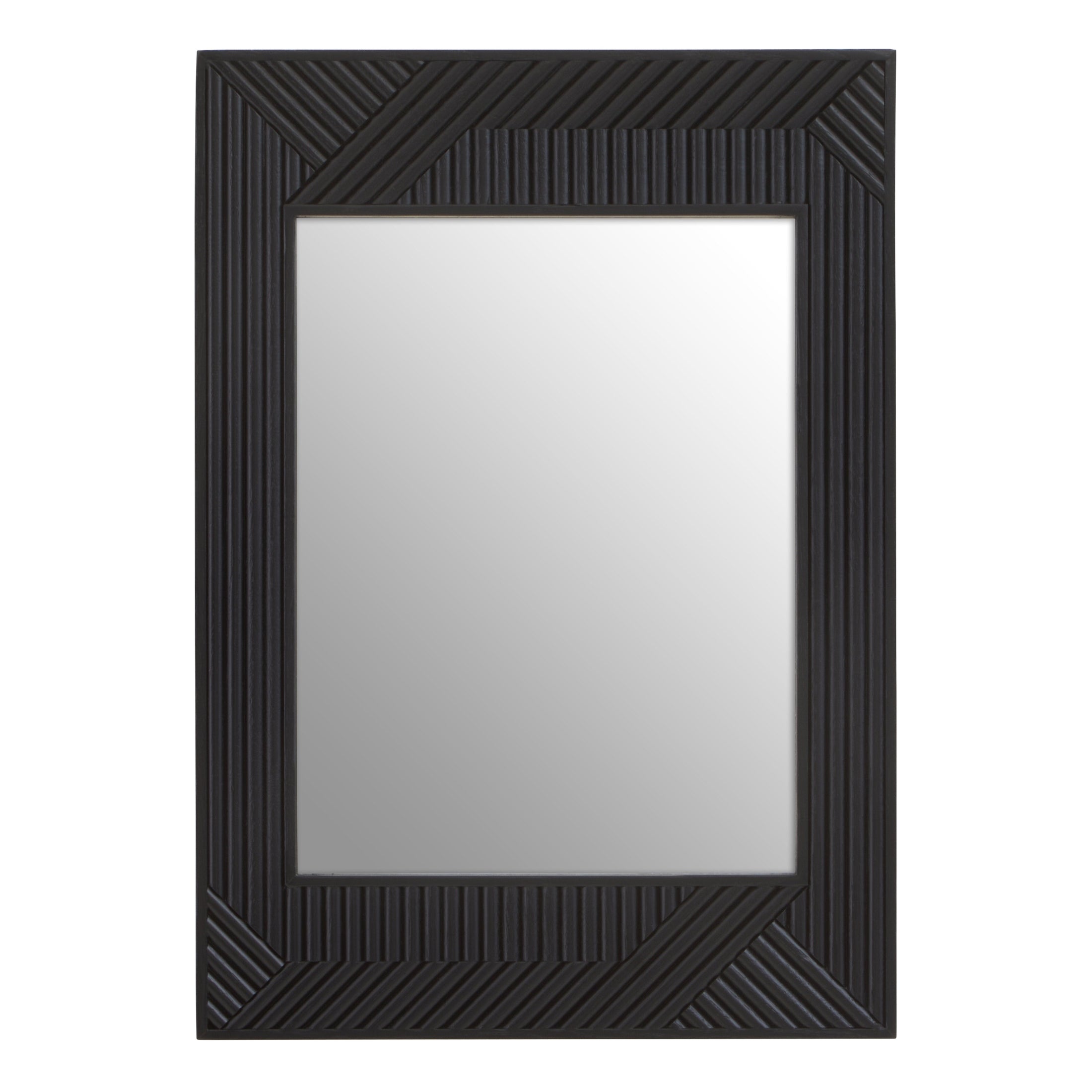 Azara Black Finish Wall Mirror  Nicholas John Interiors