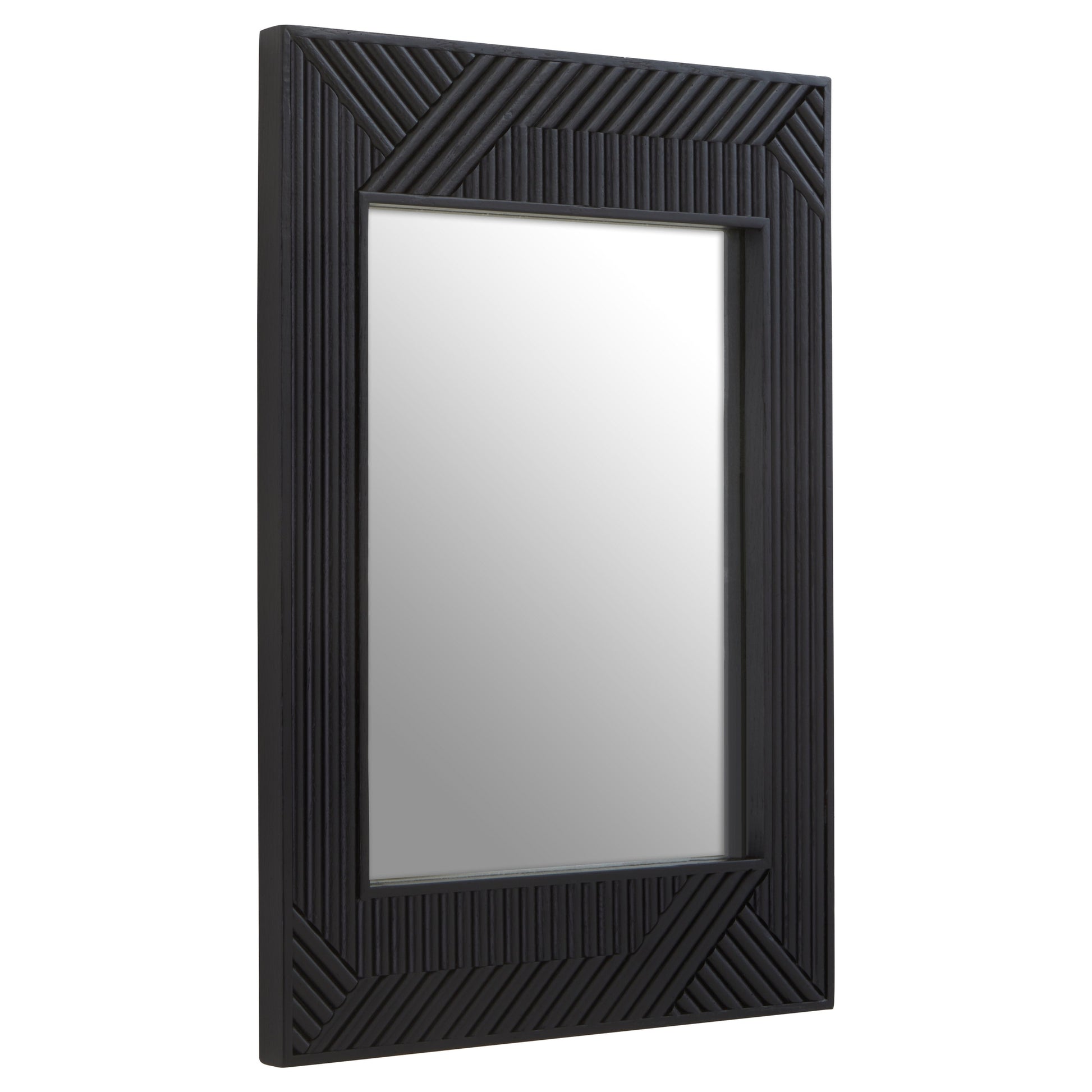 Azara Black Finish Wall Mirror  Nicholas John Interiors