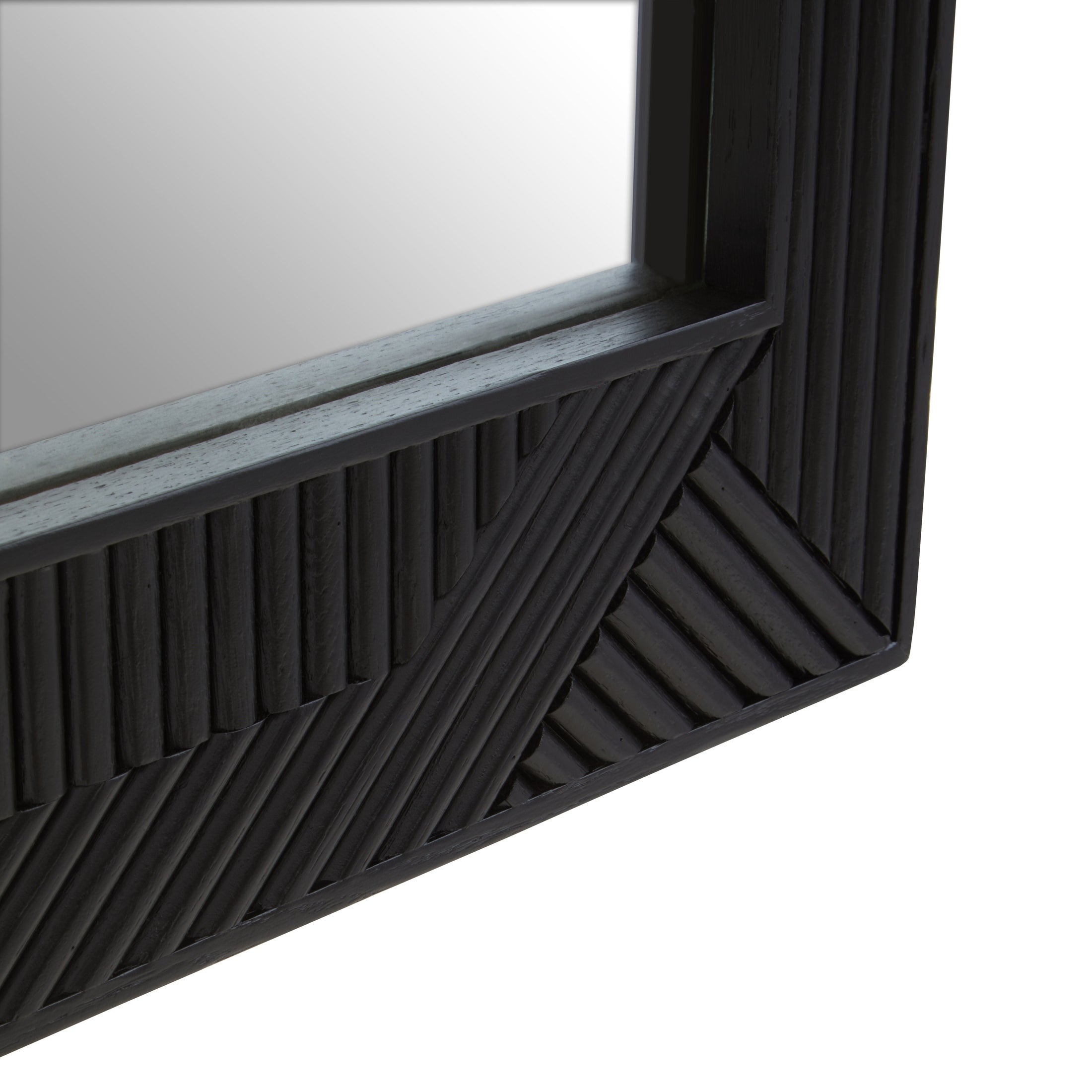 Azara Black Finish Wall Mirror  Nicholas John Interiors