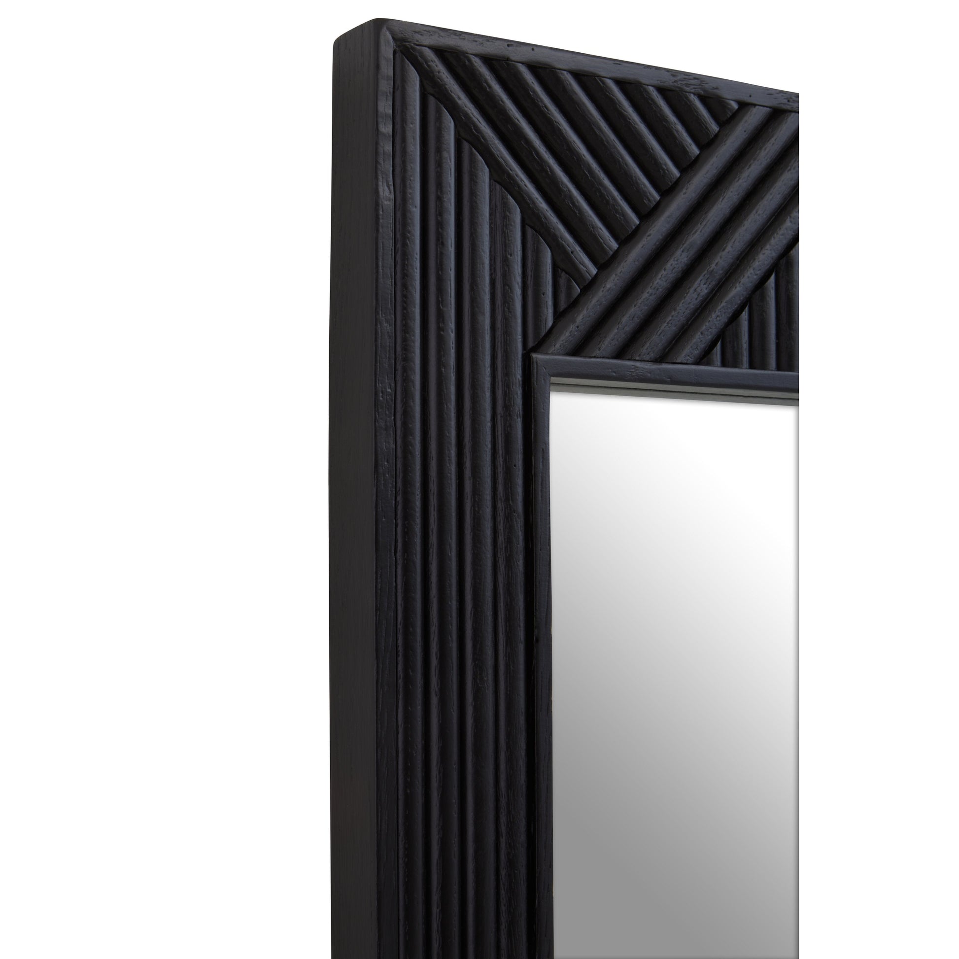 Azara Black Finish Wall Mirror  Nicholas John Interiors