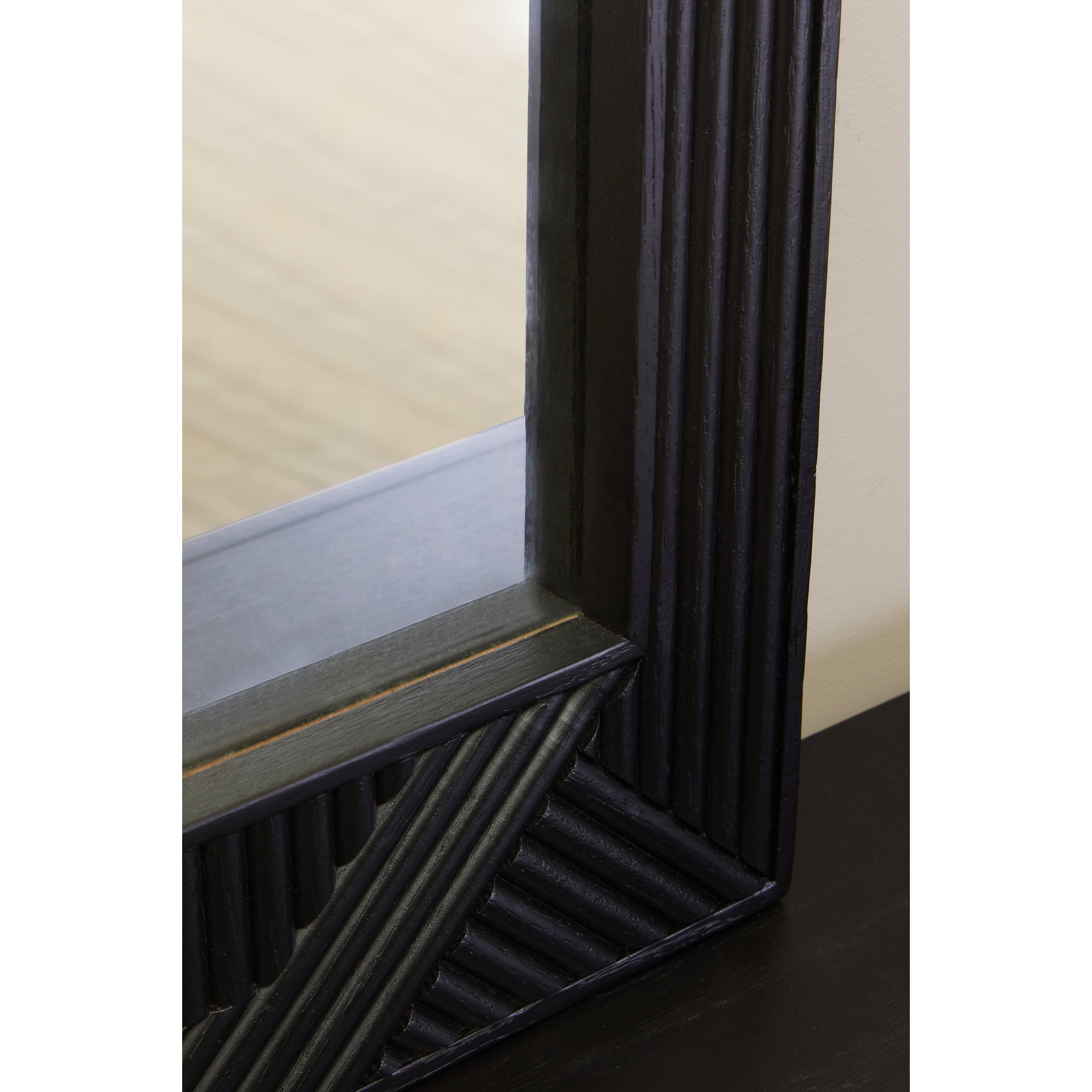 Azara Black Finish Wall Mirror  Nicholas John Interiors