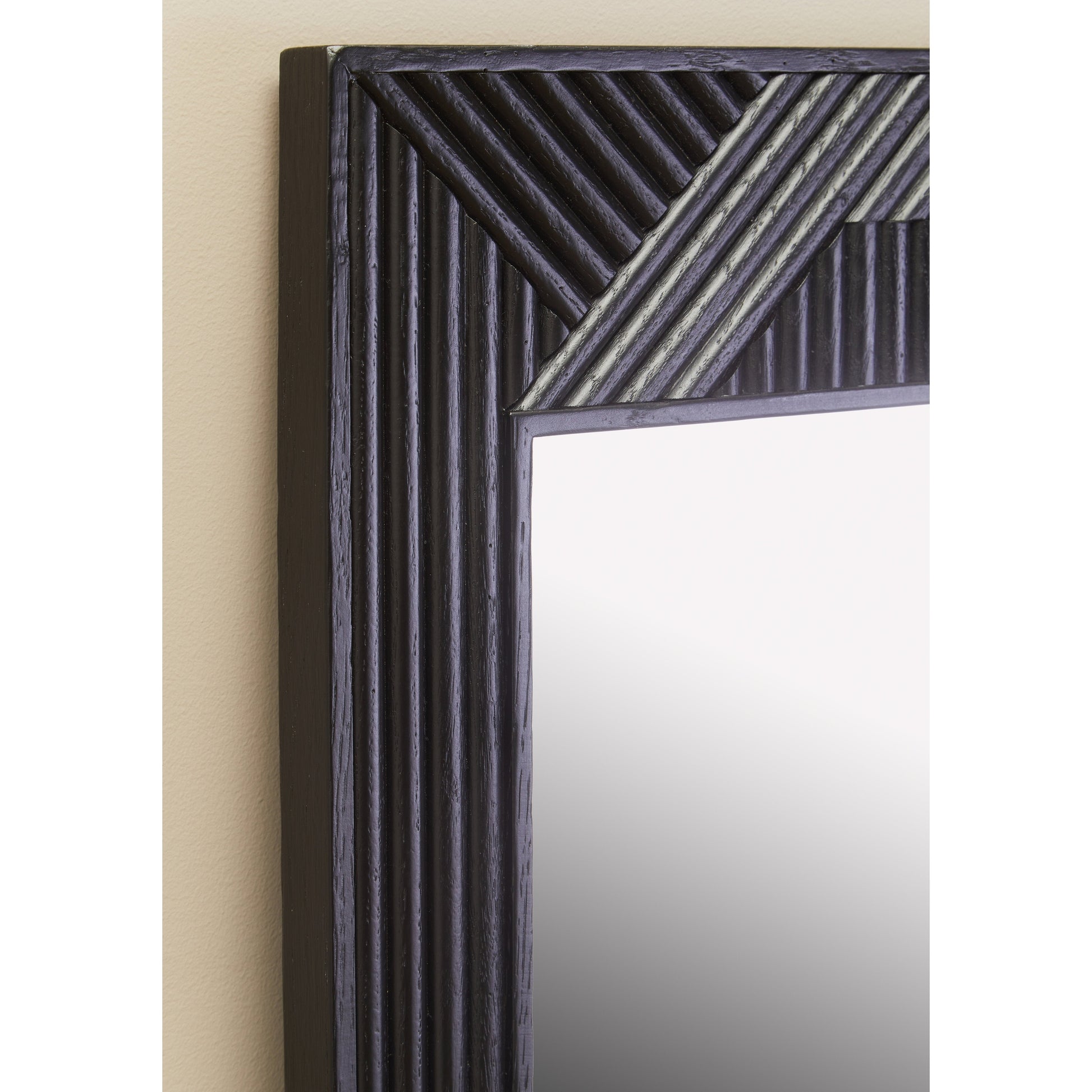 Azara Black Finish Wall Mirror  Nicholas John Interiors