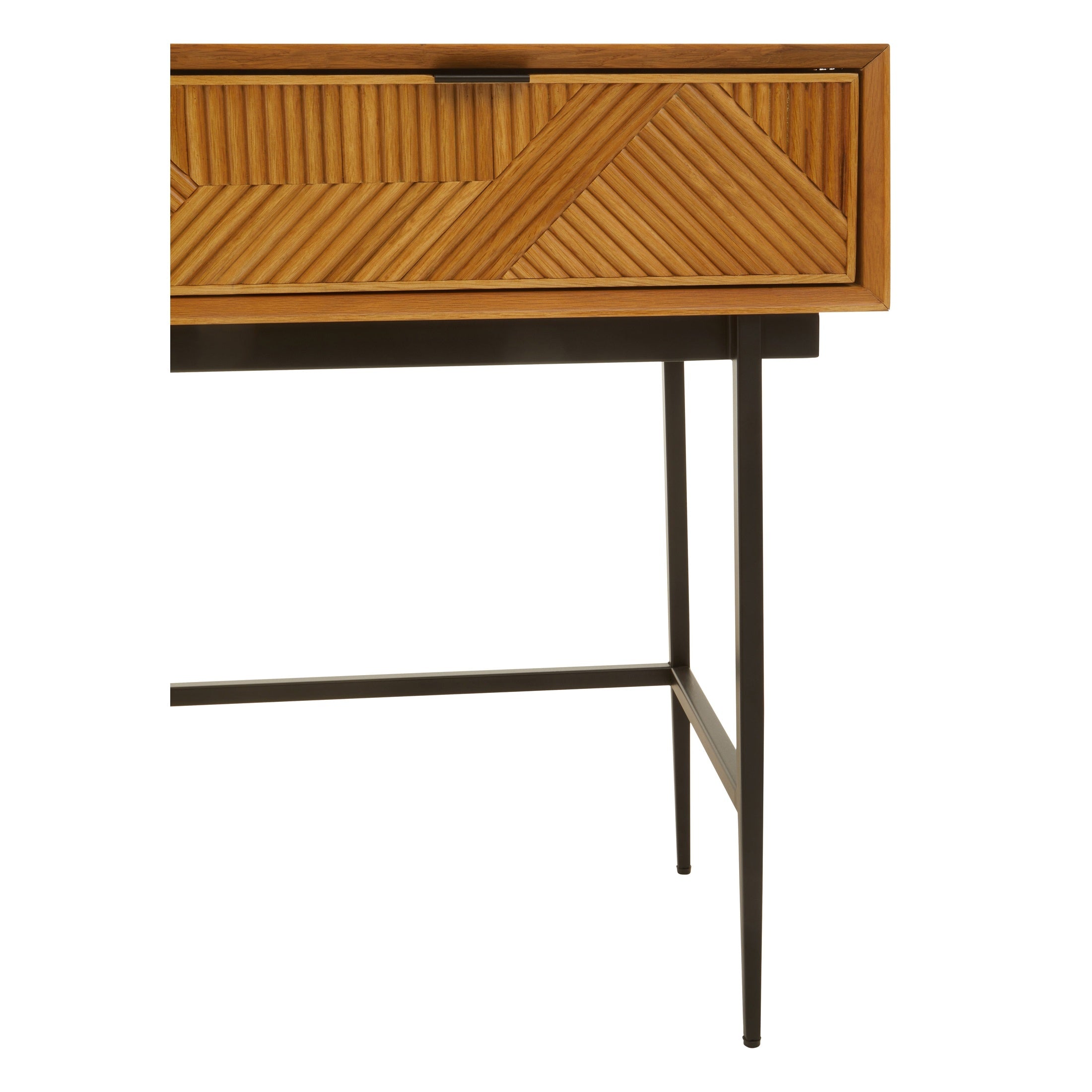 Azara Natural Finish Console Table with 2 Drawers  Nicholas John Interiors