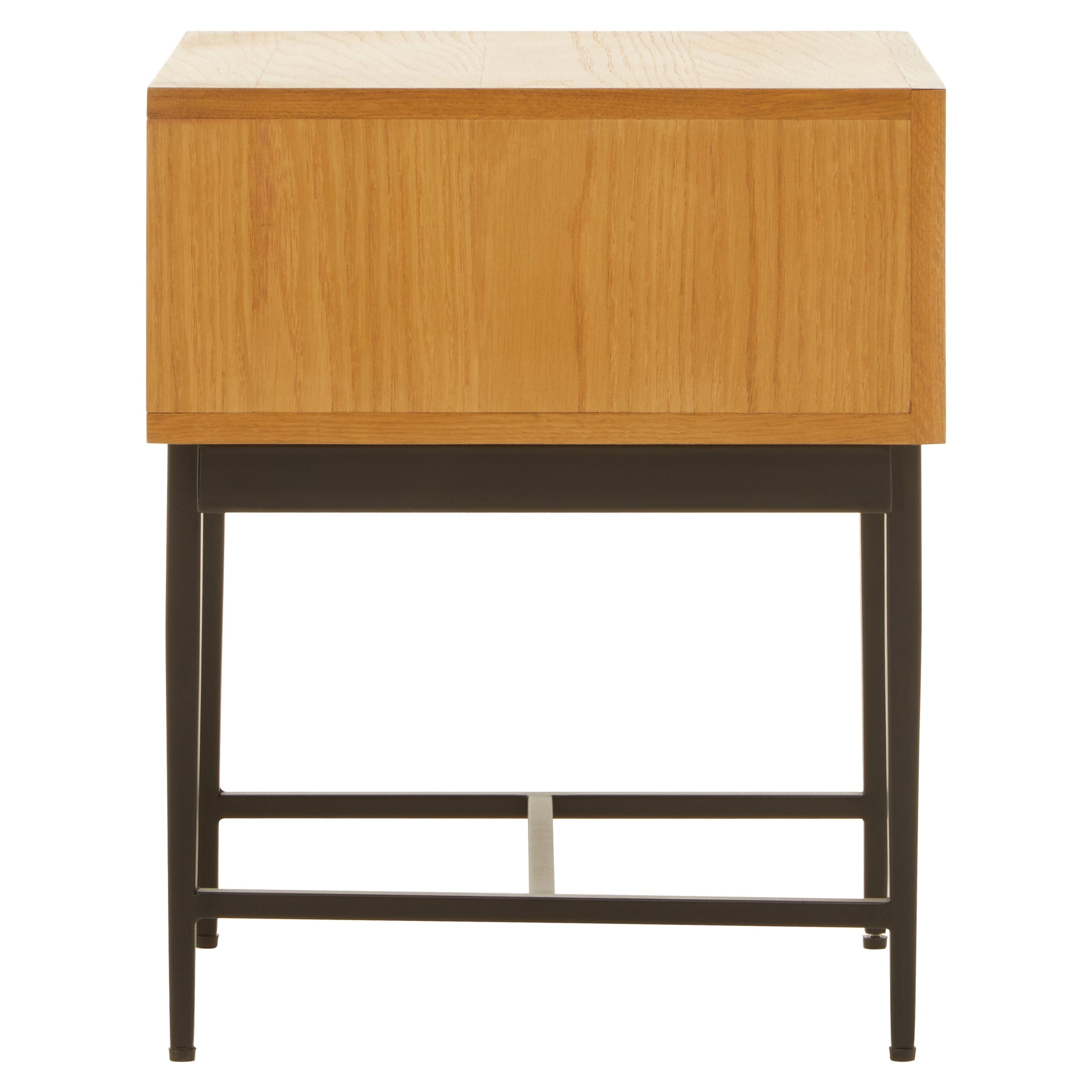 Azara Natural Finish Side Table with 1 Drawer  Nicholas John Interiors