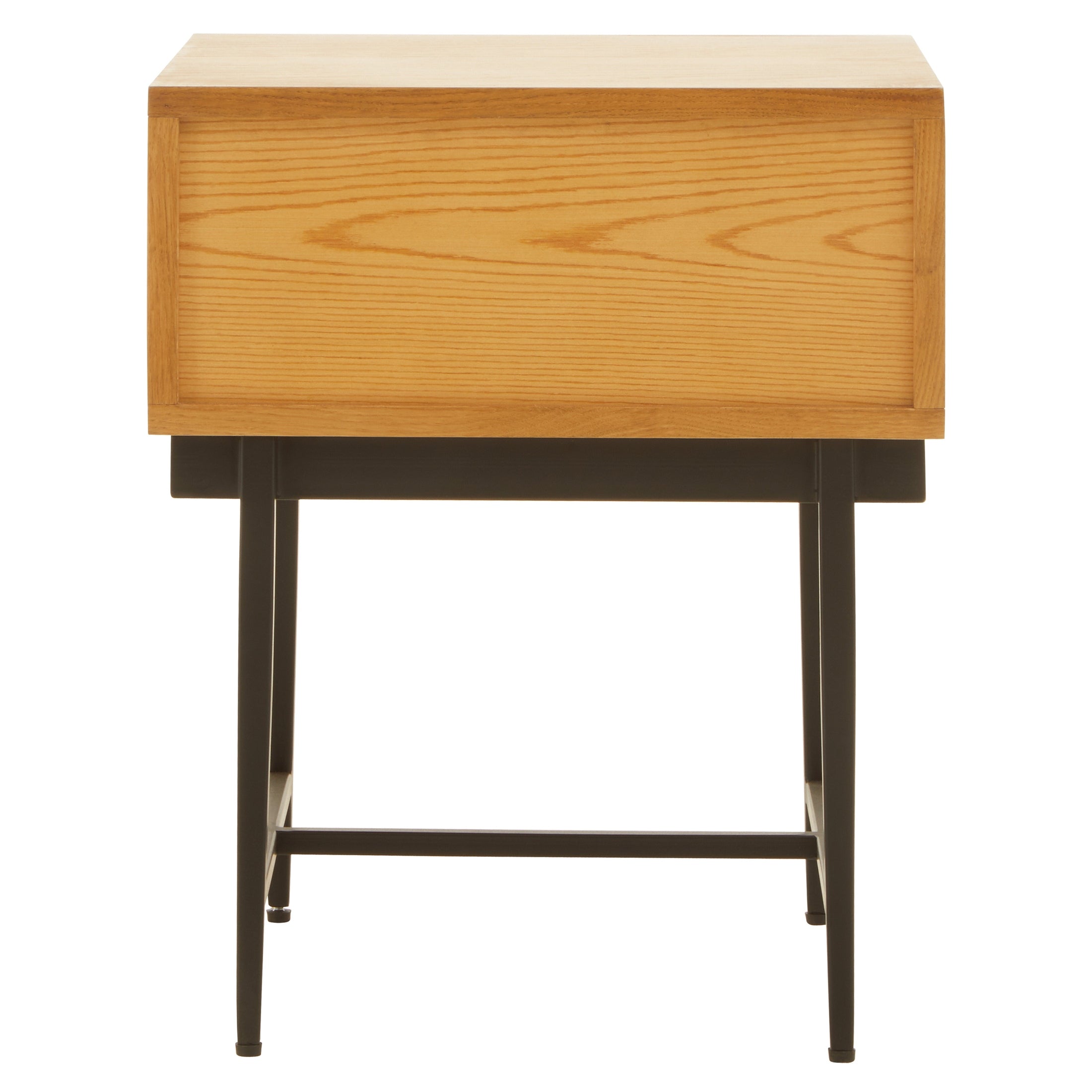 Azara Natural Finish Side Table with 1 Drawer  Nicholas John Interiors