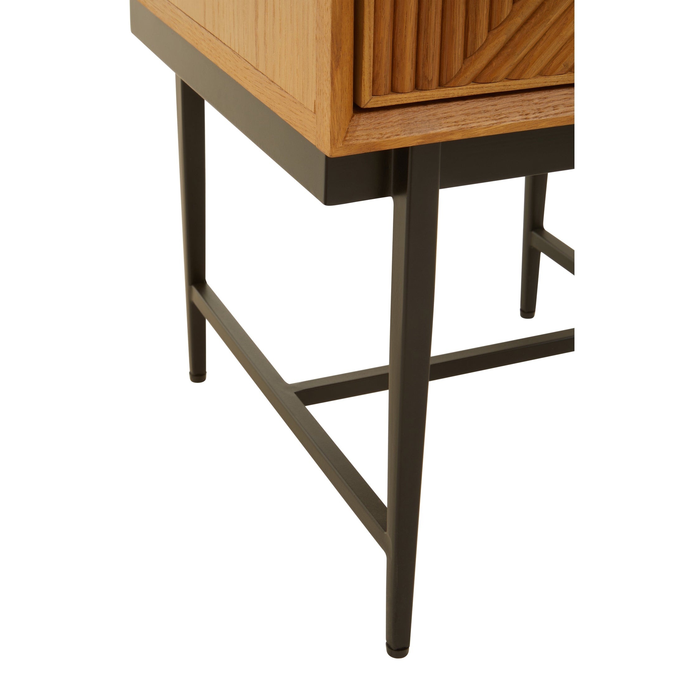 Azara Natural Finish Side Table with 1 Drawer  Nicholas John Interiors