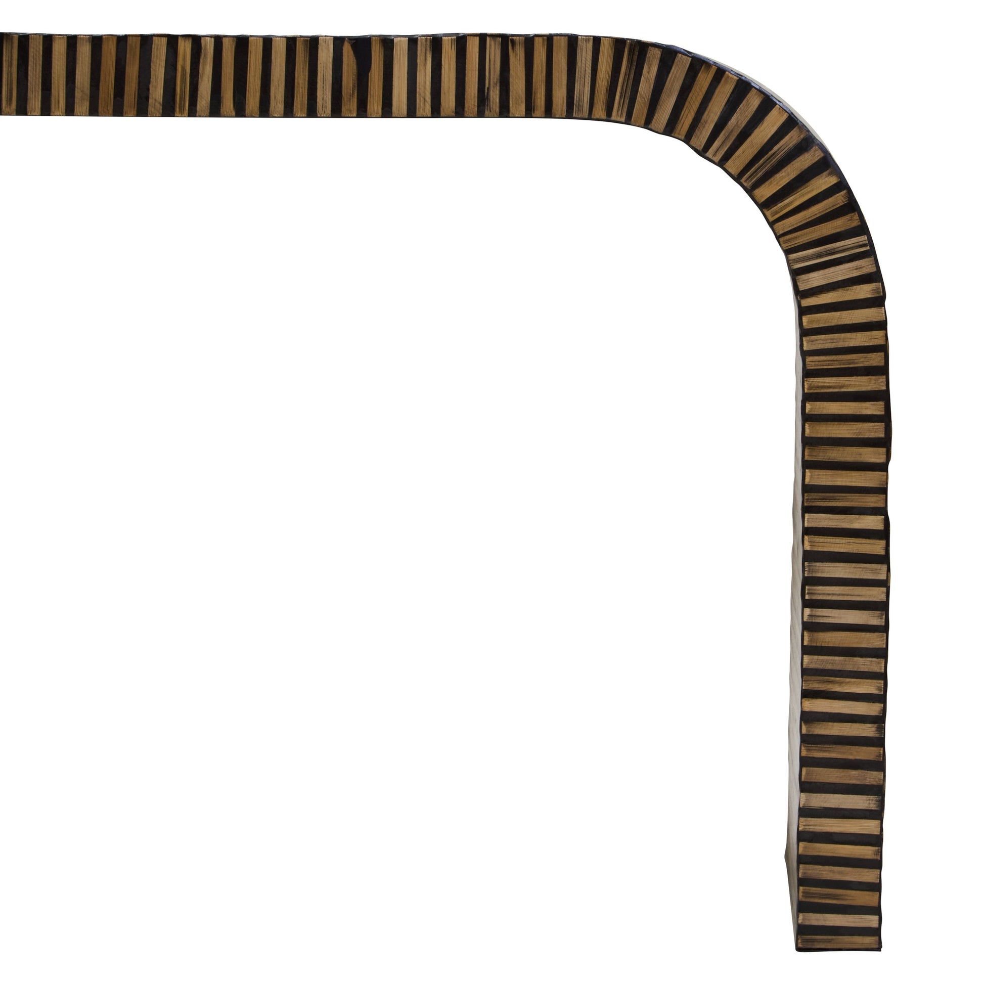 Bambrae Bamboo Inlay Curved Console Table  Nicholas John Interiors