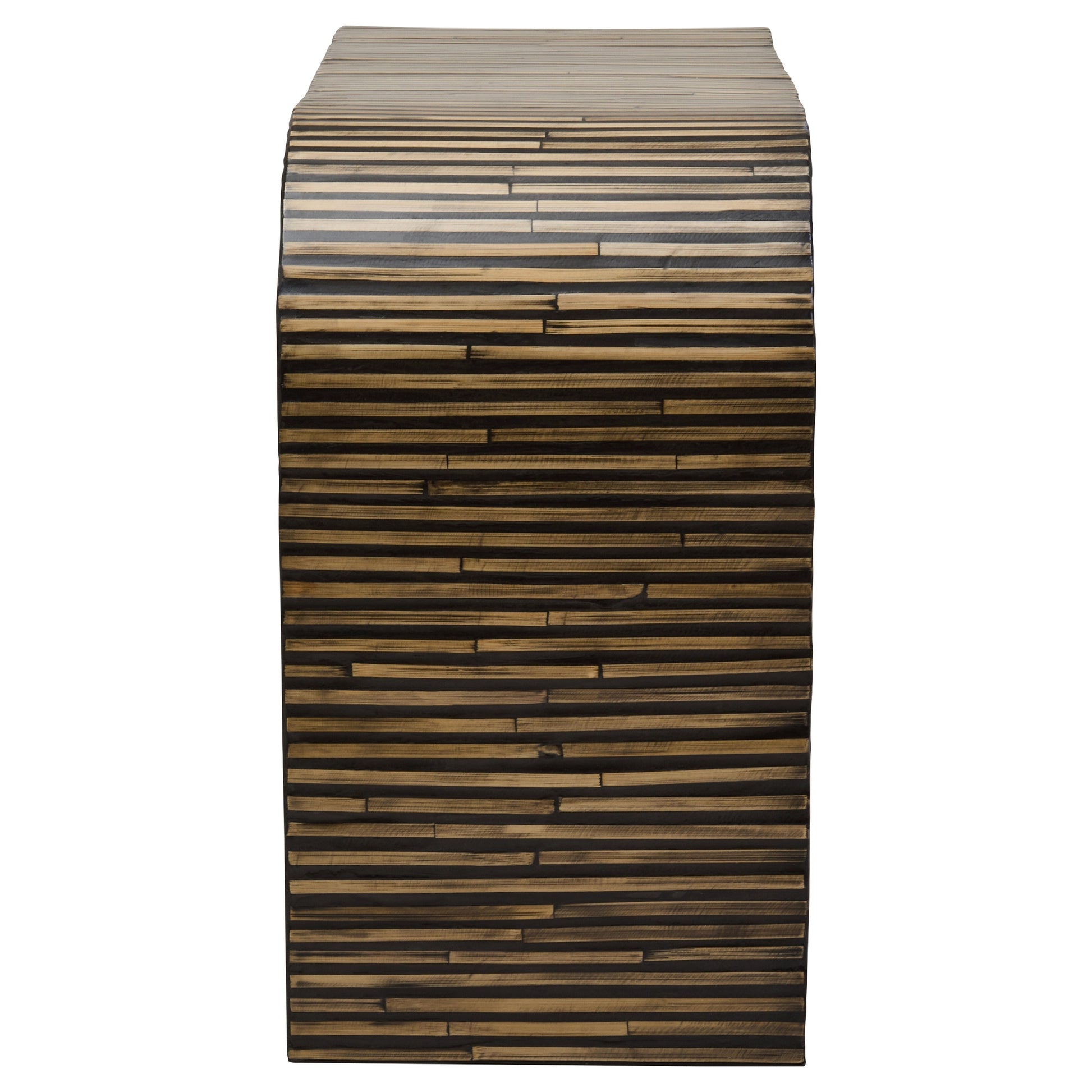 Bambrae Bamboo Inlay Curved Console Table  Nicholas John Interiors