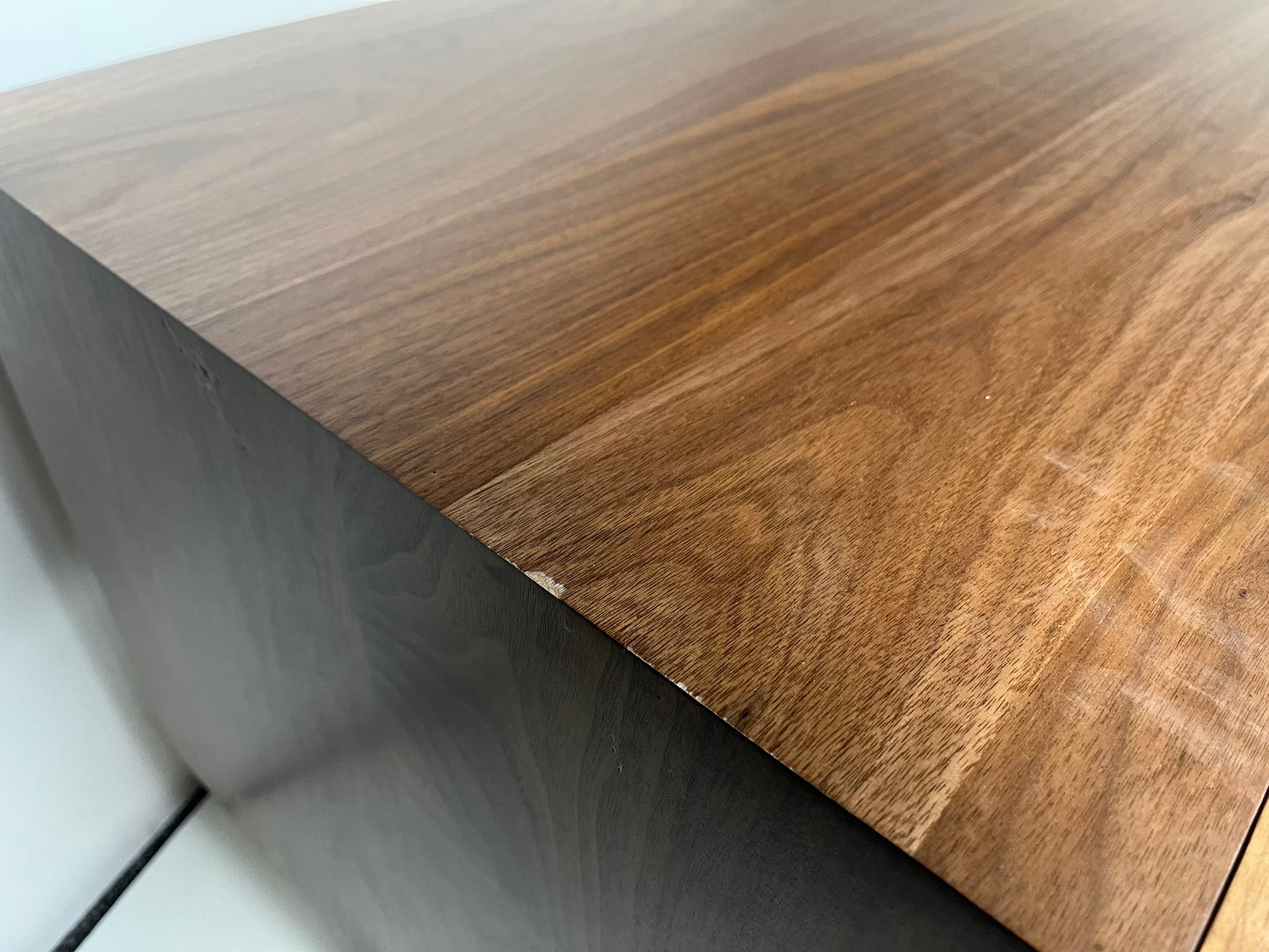 Belgravia 4 Door Light Walnut and Gold Trim Media Unit - Outlet  Nicholas John Interiors