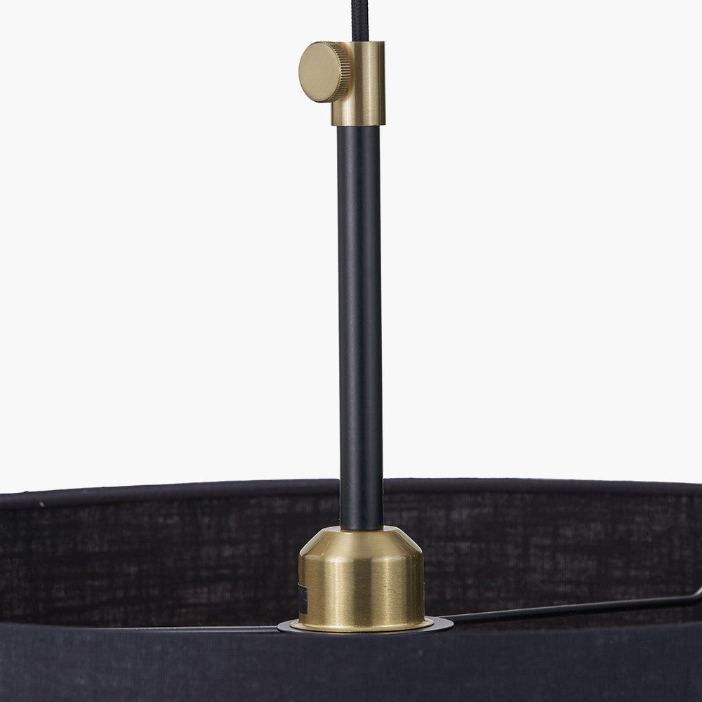 Bryce Black and Gold Metal Ceiling Pendant  Nicholas John Interiors