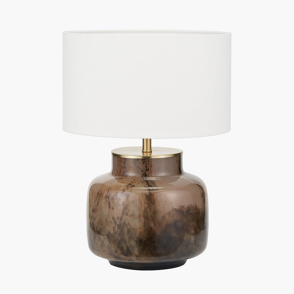 Cerdanya Brown and Beige Glass Table Lamp Base  Nicholas John Interiors