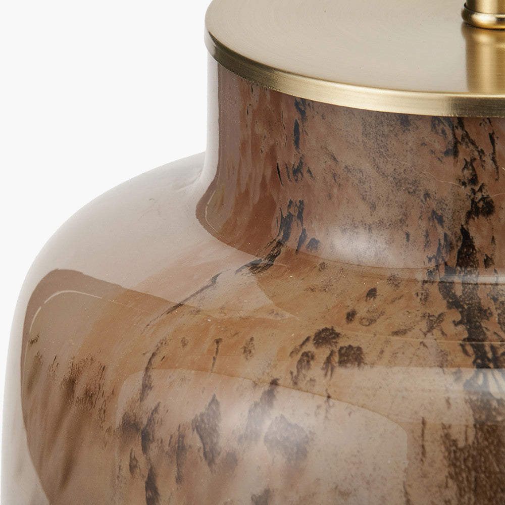 Cerdanya Brown and Beige Glass Vase  Nicholas John Interiors