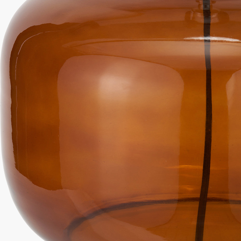 Corby Amber Glass Table Lamp Base  Nicholas John Interiors