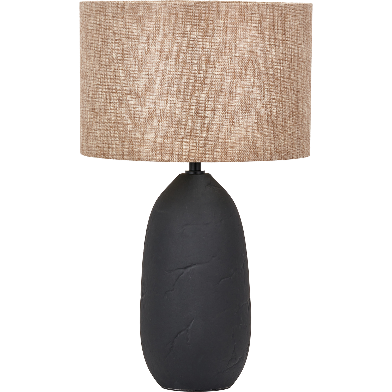 Erika Black Vintage Textured Ceramic Table Lamp  Nicholas John Interiors