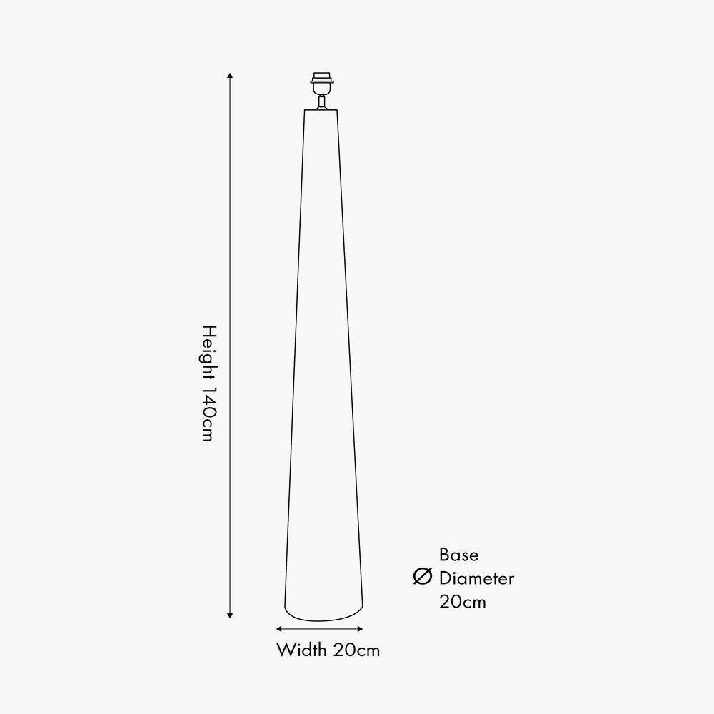 Esha Natural Conical Wood Floor Lamp Base  Nicholas John Interiors