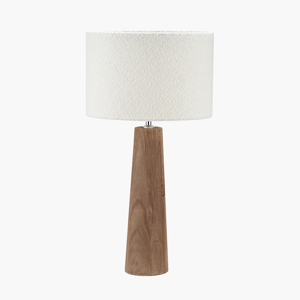 Esha Natural Conical Wood Table Lamp Base  Nicholas John Interiors
