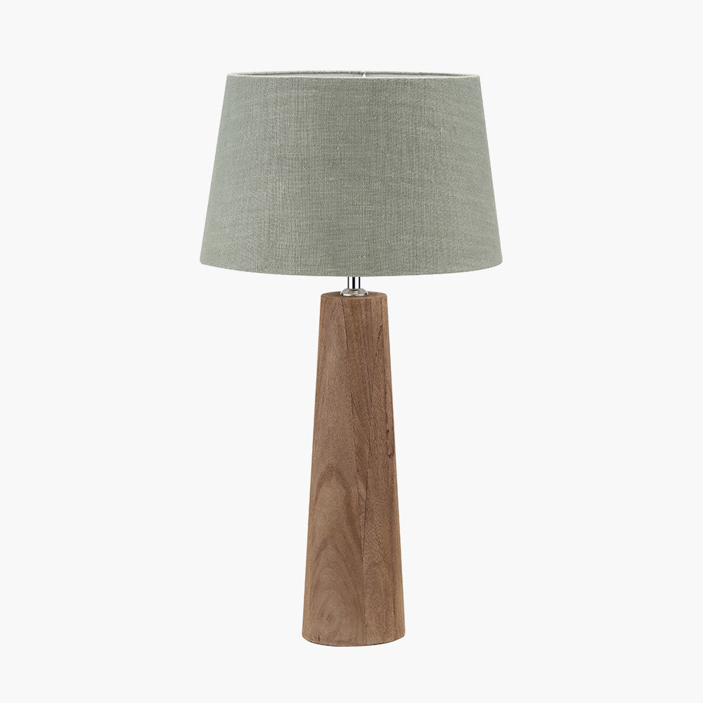 Esha Natural Conical Wood Table Lamp Base  Nicholas John Interiors