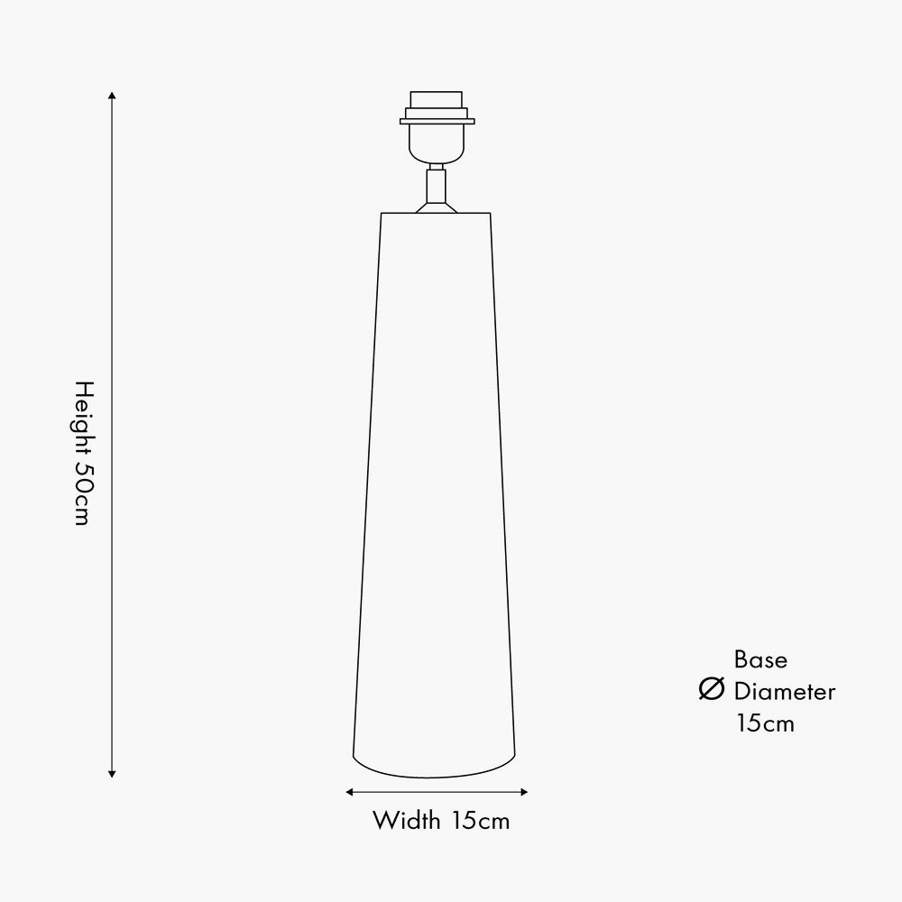 Esha Natural Conical Wood Table Lamp Base  Nicholas John Interiors