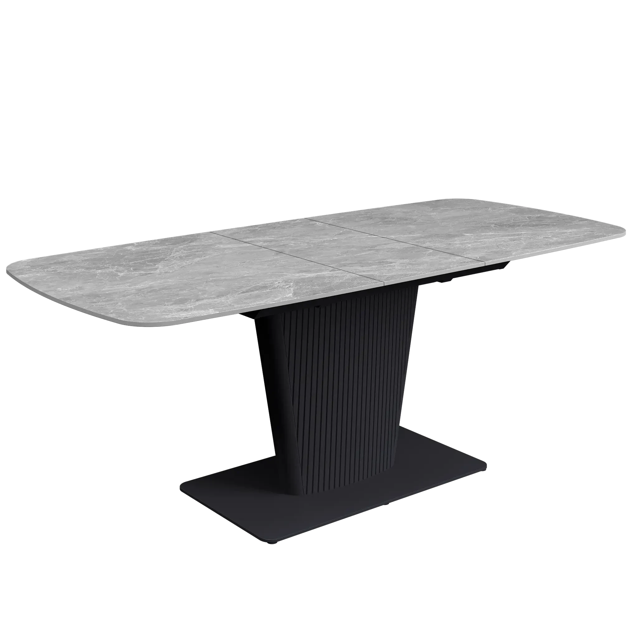 Estello 160-200cm Light Grey Ceramic Extending Dining Table  Nicholas John Interiors