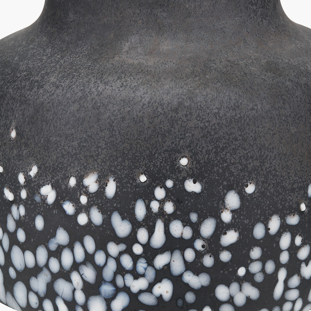 Etna Black and White Glass Table Lamp Base  Nicholas John Interiors