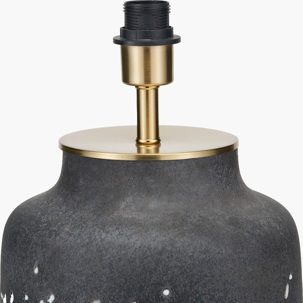 Etna Black and White Glass Table Lamp Base  Nicholas John Interiors