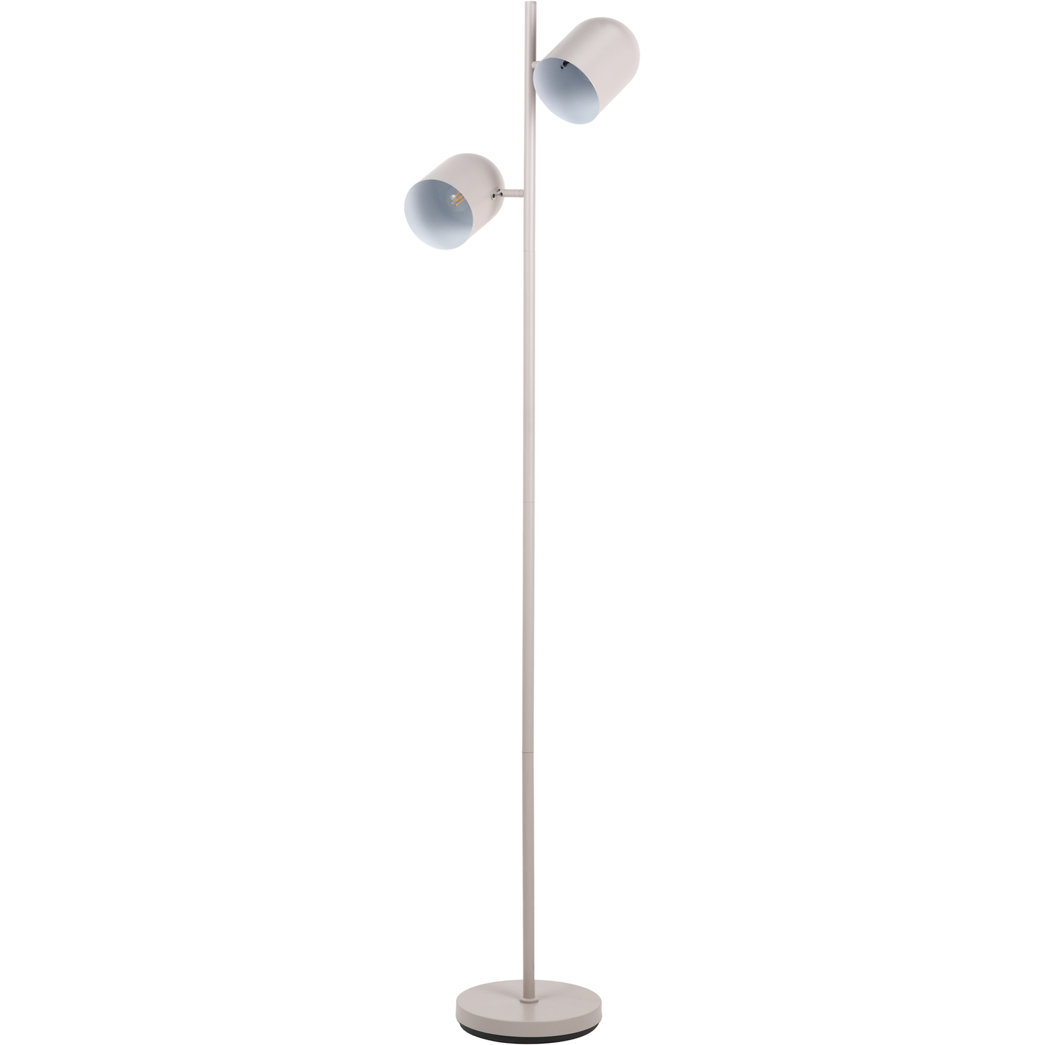 Finn Grey Metal Cloche Two Head Floor Lamp  Nicholas John Interiors