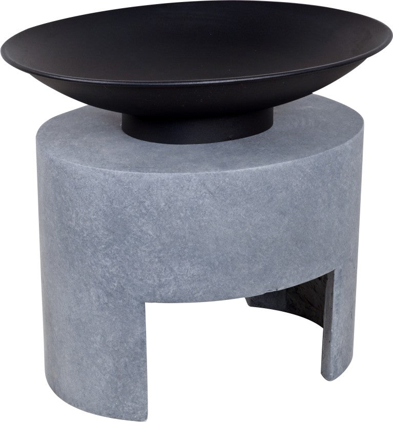 Fire Pit & Oval Console Cement  Nicholas John Interiors