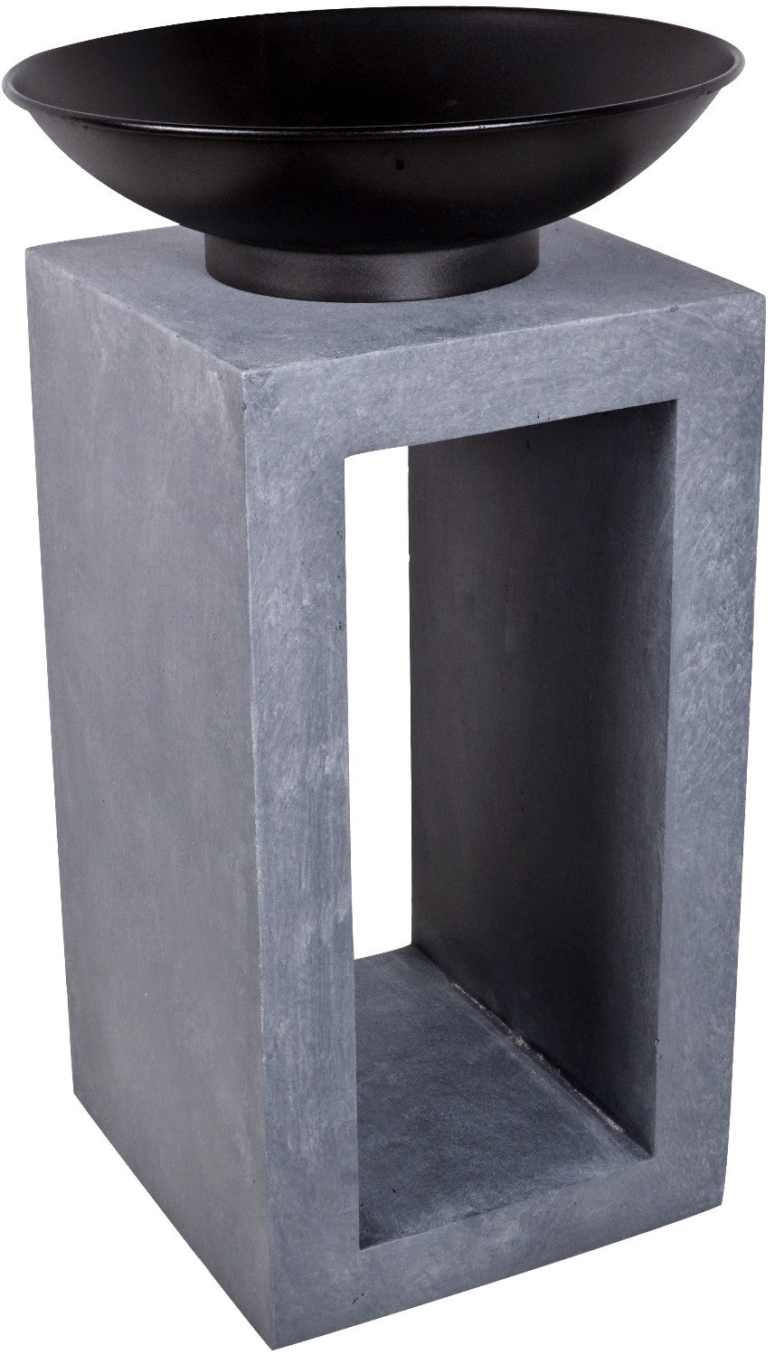 Fire Pit & Square Console Cement  Nicholas John Interiors