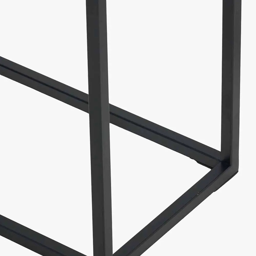 Franklin Gold Cast and Black Metal Console Table  Nicholas John Interiors