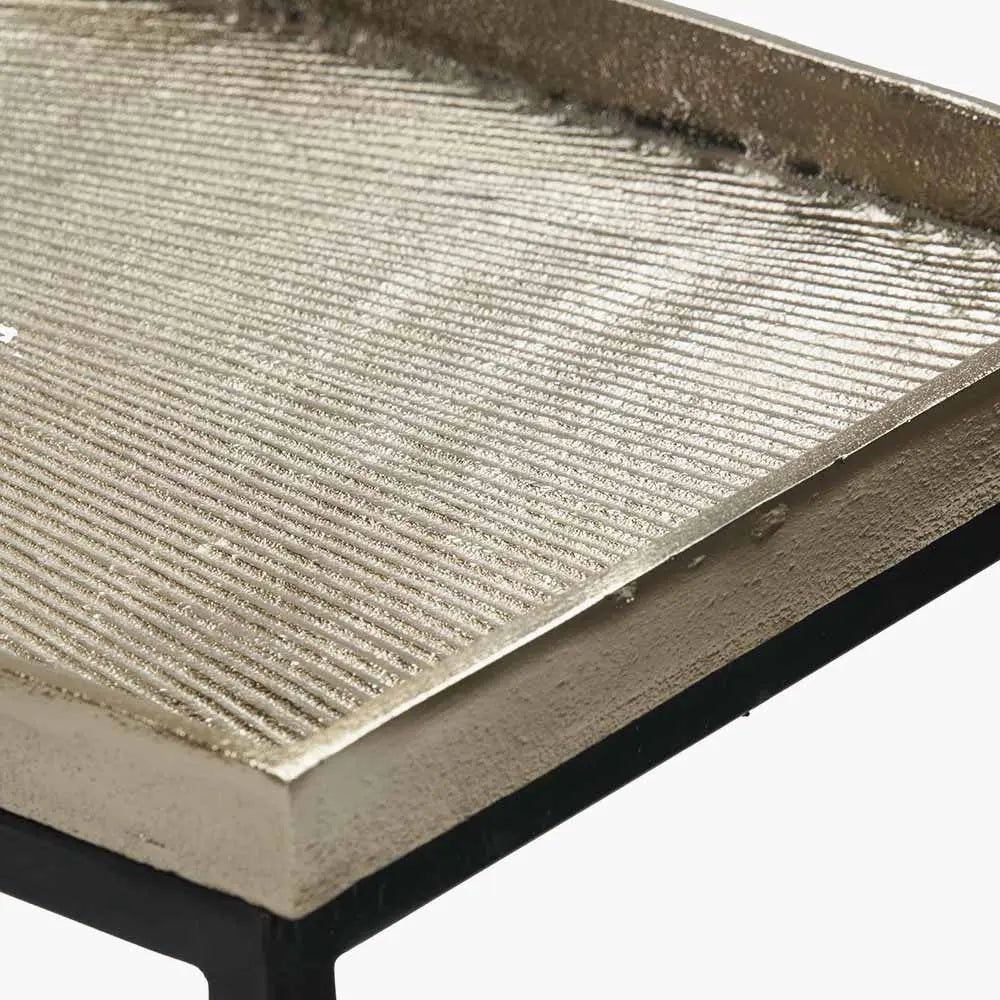 Franklin Gold Cast and Black Metal Console Table  Nicholas John Interiors