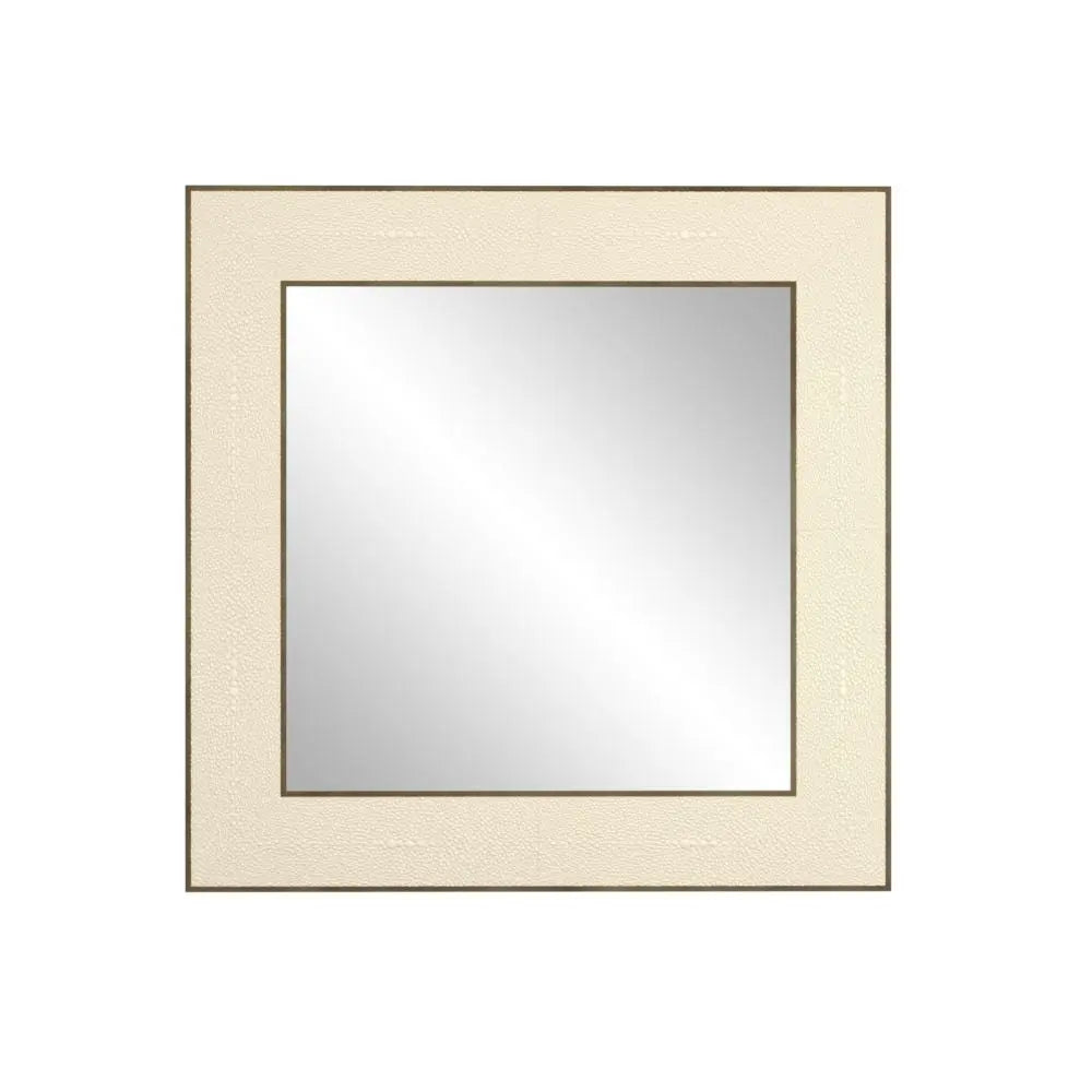 Hampton Mirror Small Square Ivory Shagreen