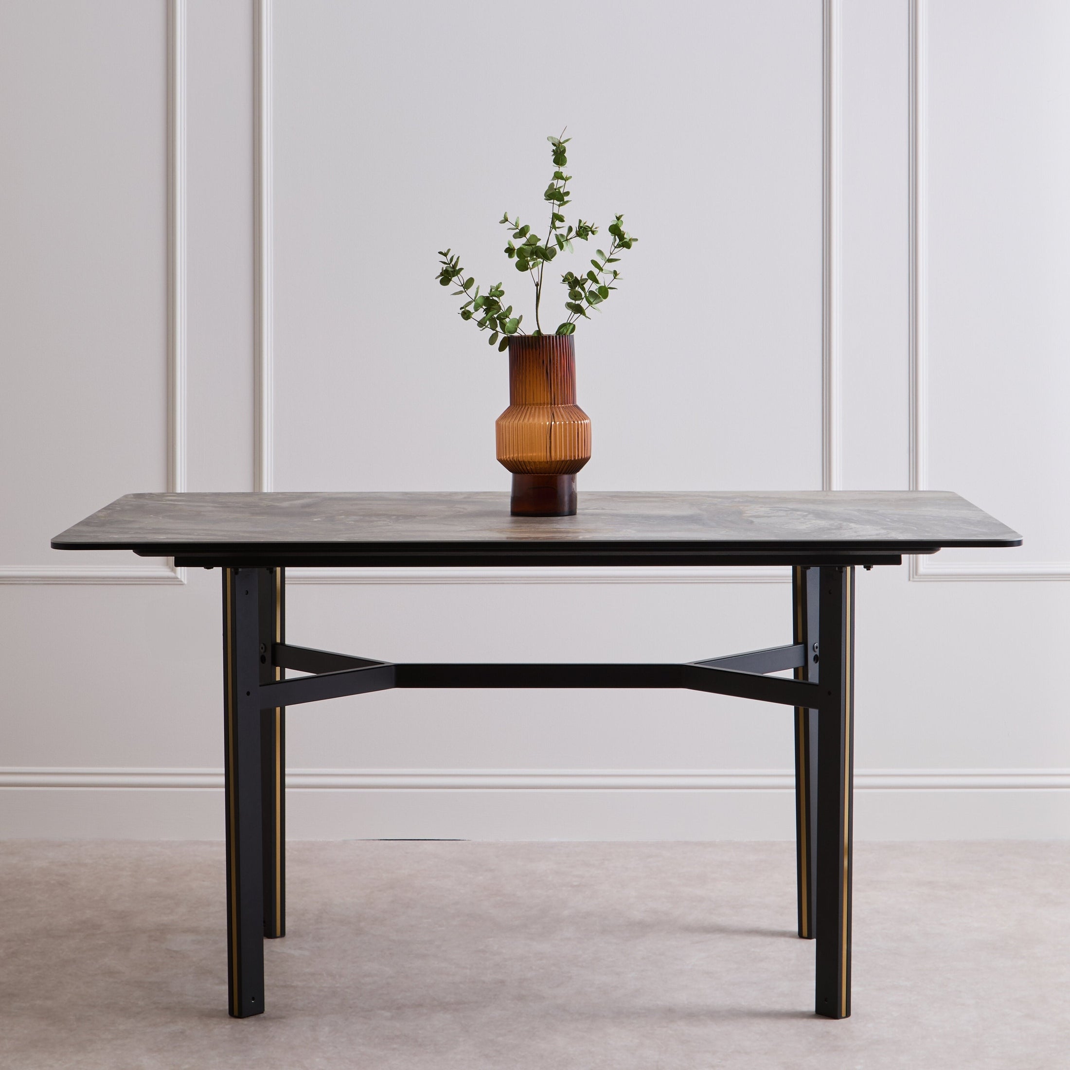 Impero Ceramic Marble Effect Rectangular Dining Table  Nicholas John Interiors