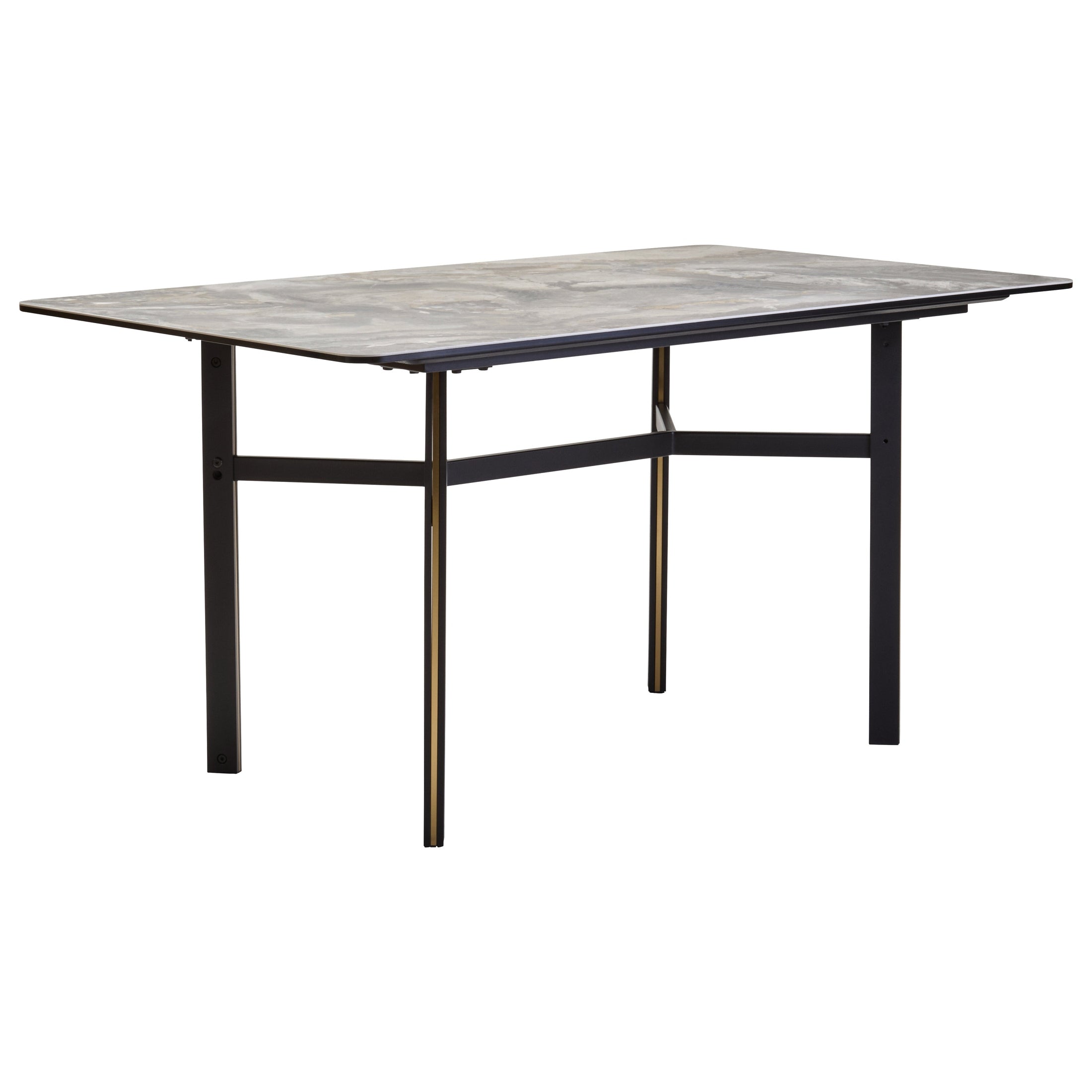 Impero Ceramic Marble Effect Rectangular Dining Table  Nicholas John Interiors