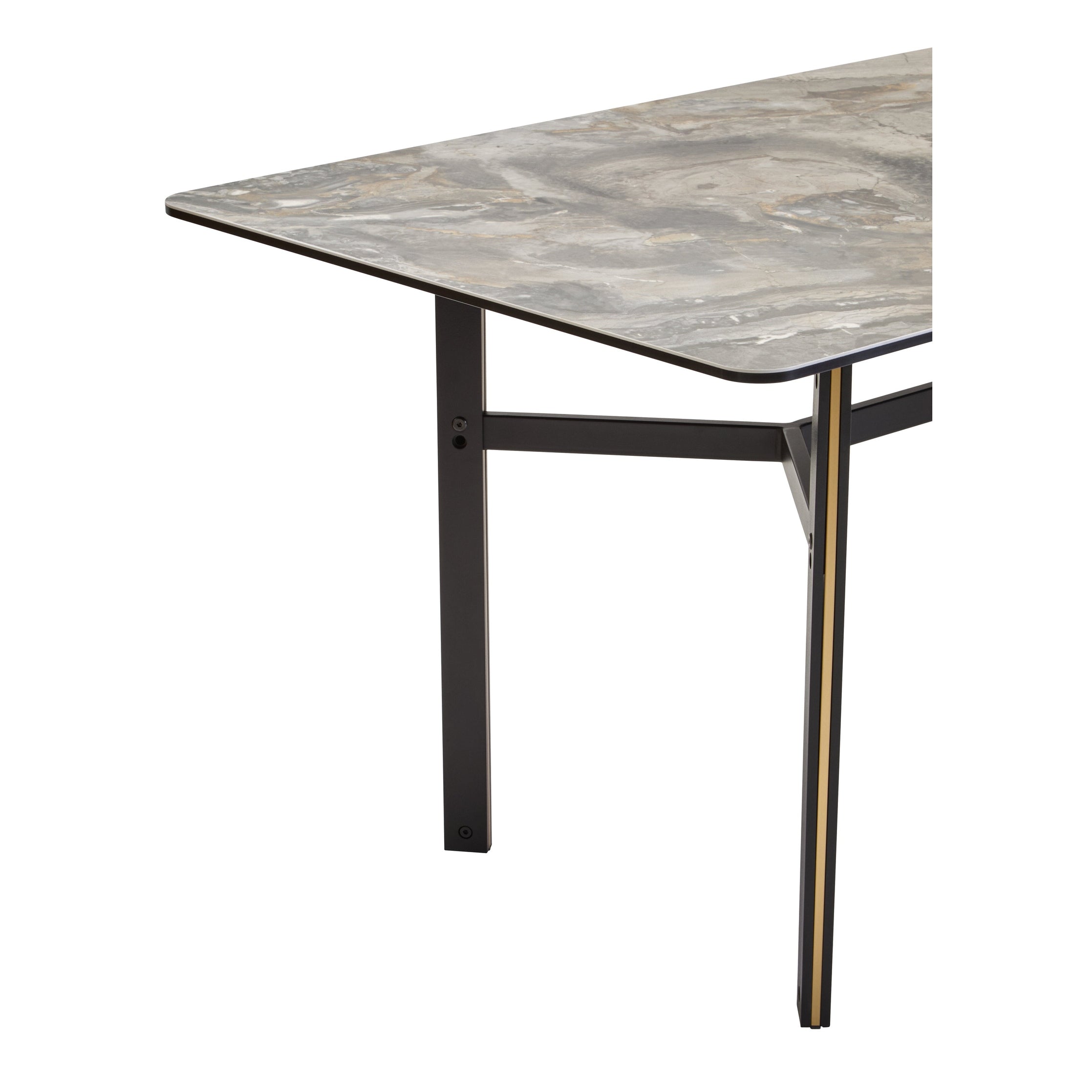 Impero Ceramic Marble Effect Rectangular Dining Table  Nicholas John Interiors