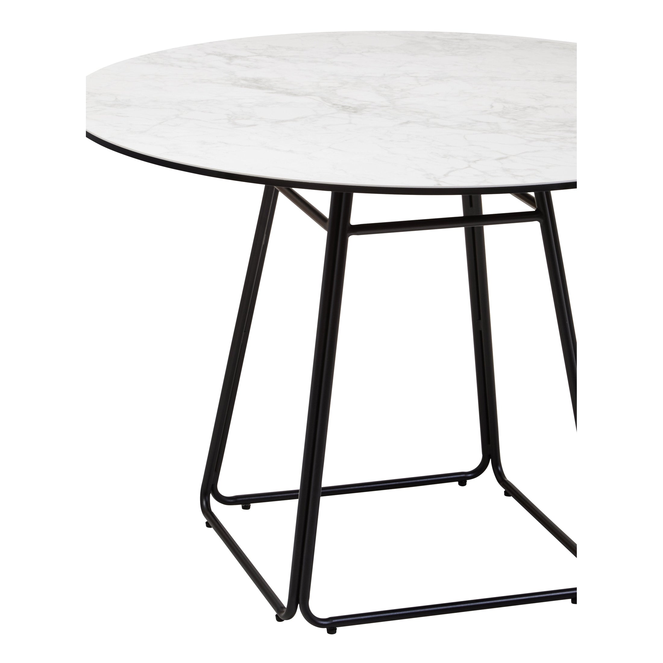 Impero Ceramic Marble Effect Round Dining Table  Nicholas John Interiors