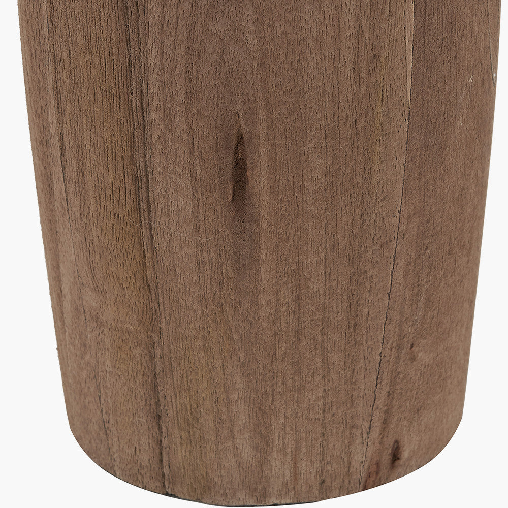 Inaya Natural Tapered Large Wood Table Lamp Base  Nicholas John Interiors