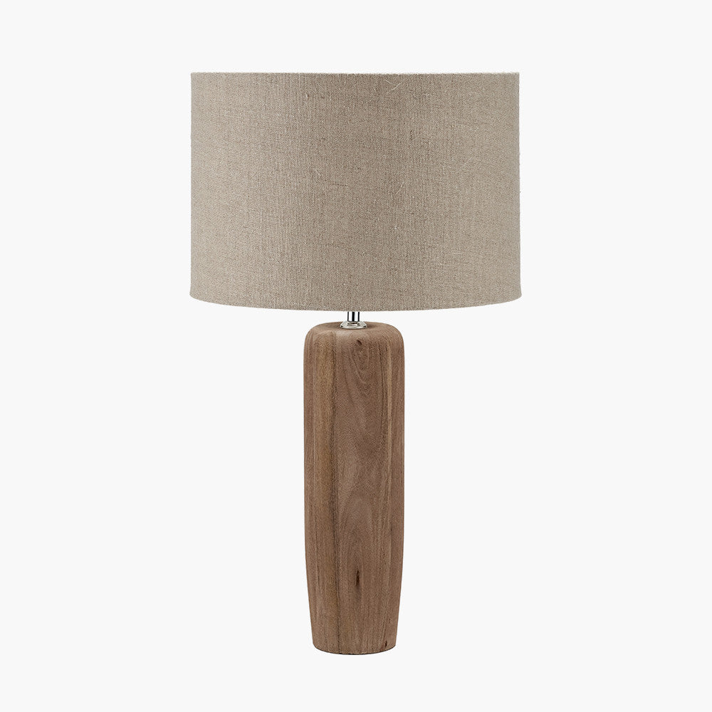 Inaya Natural Tapered Large Wood Table Lamp Base  Nicholas John Interiors