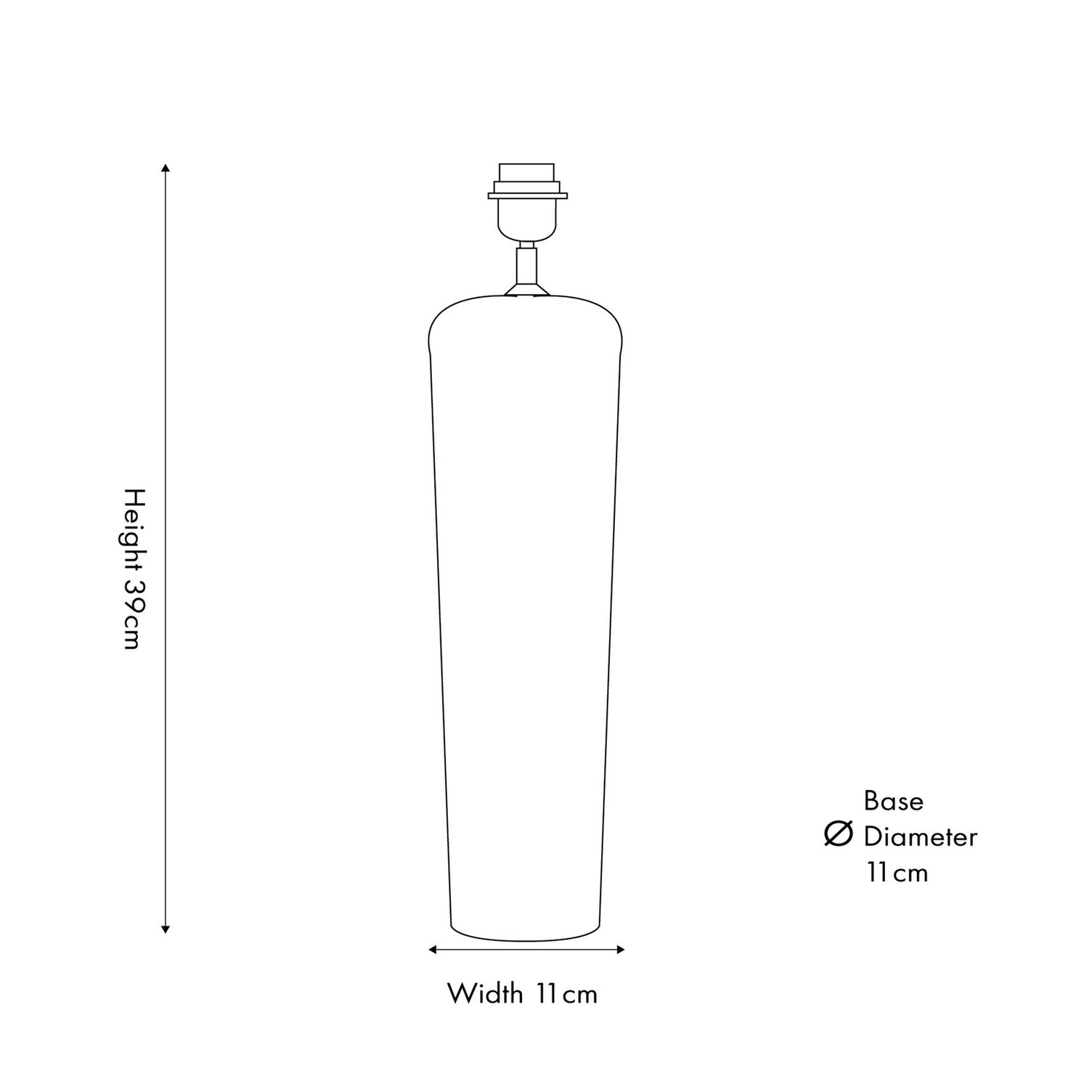 Inaya Natural Tapered Wood Table Lamp Base  Nicholas John Interiors