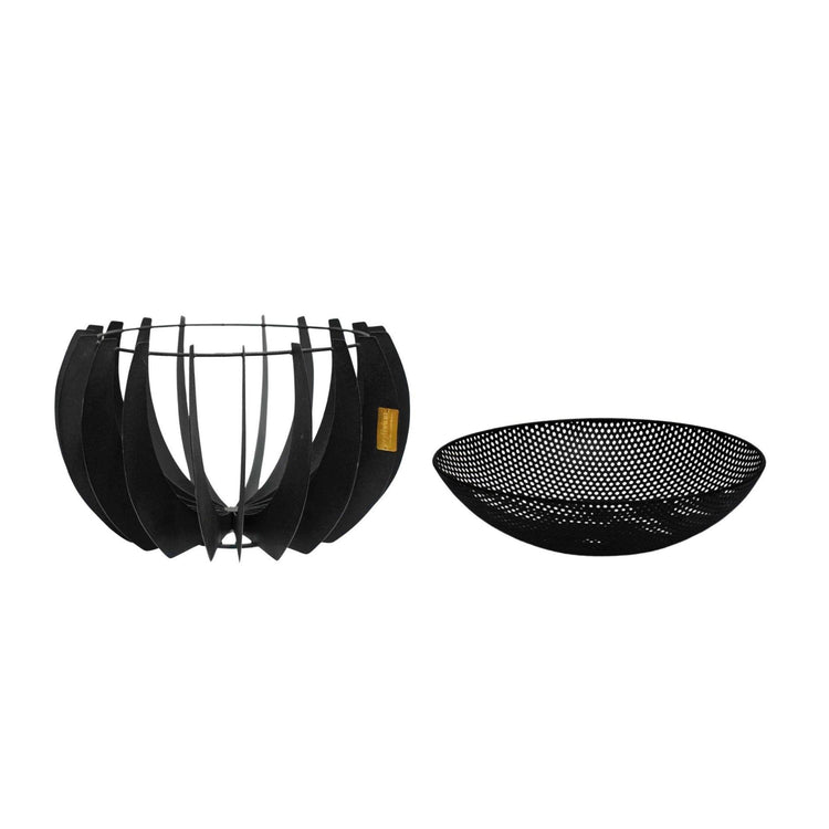 Ivyline Outdoor Solis Fire Pit in Matt Black  Nicholas John Interiors