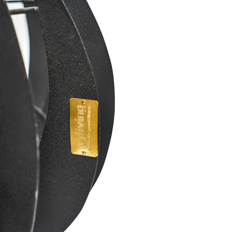 Ivyline Outdoor Solis Fire Pit in Matt Black  Nicholas John Interiors